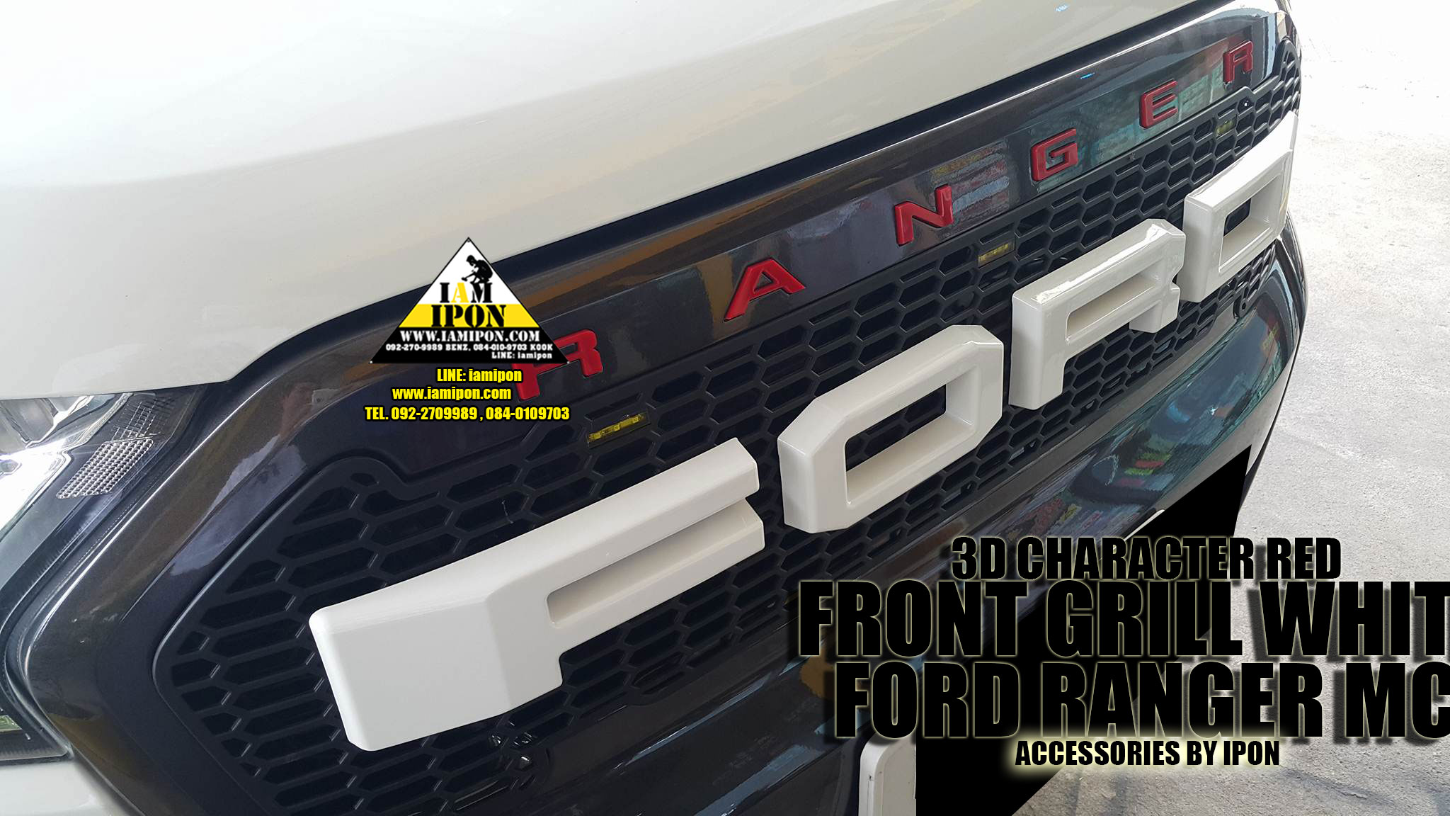 3D CHARACTER FRONT GRILL FORD RANGER MC ตัวหนังสือติดกระจังหน้าฟอร์ดเรนเจอร์ MC