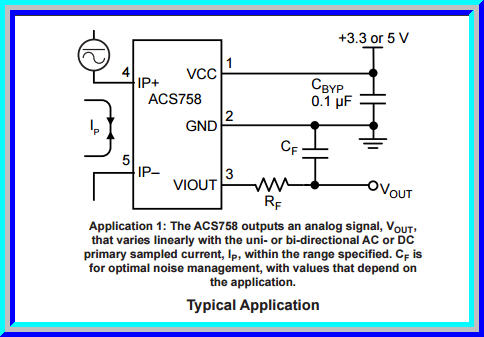 1x ACS758 100A Hall Effect Current Sensor ACS758 100 A IC Chip