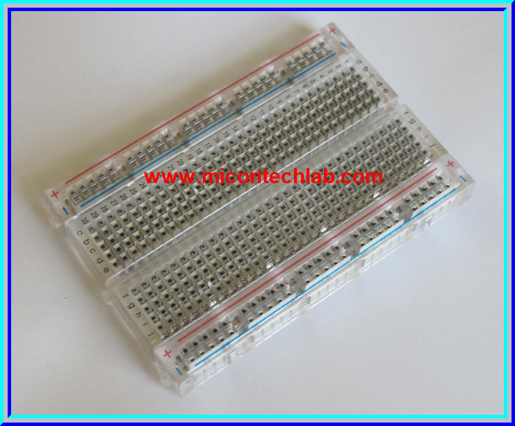 1x เบรดบอร์ดแบบใส ขนาด 400 จุด (Breadboard)