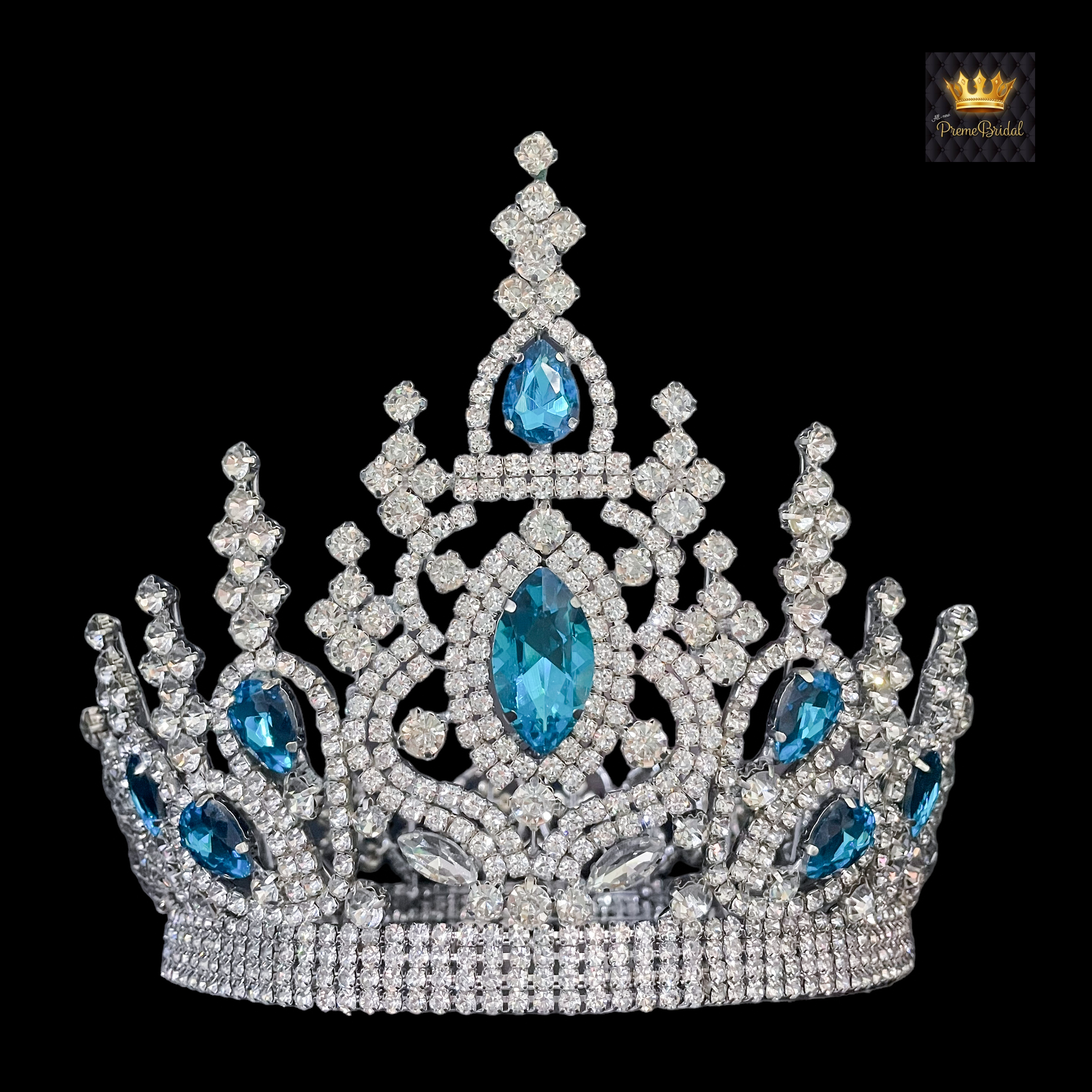 (พร้อมส่งจากไทย) มงกุฏ 108 สีฟ้า มงกุฎนางงาม มงกุฎเพชร มงกุฎประกวด สินค้าพร้อมส่ง ไม่ต้องรอนาน งานพรีเมี่ยม