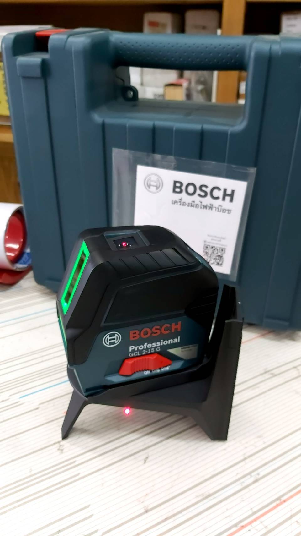 เลเซอร์กำหนดจุดและเส้น GCL2-15G BOSCH แสงสีเขียว