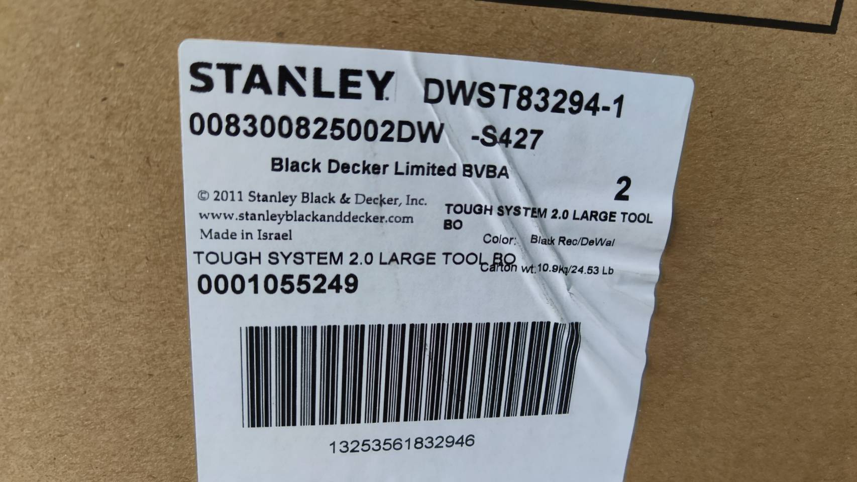 กล่องใส่เครื่องมือ+ถาด DWST83294-1 DEWALT TOUGHSYSTEM2.0