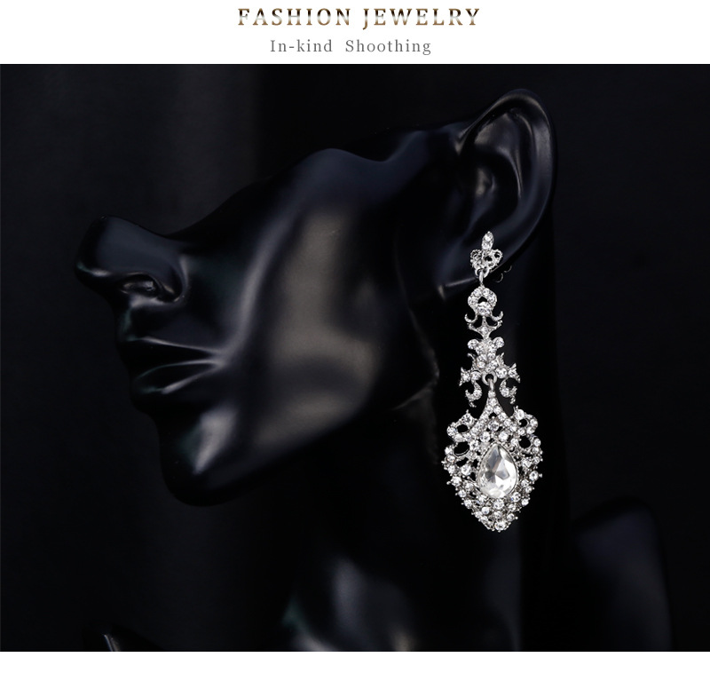 (พร้อมส่ง) ต่างหู 032 (เข็ม) สวยๆ ใส่ออกงาน เพชรหรูหรา