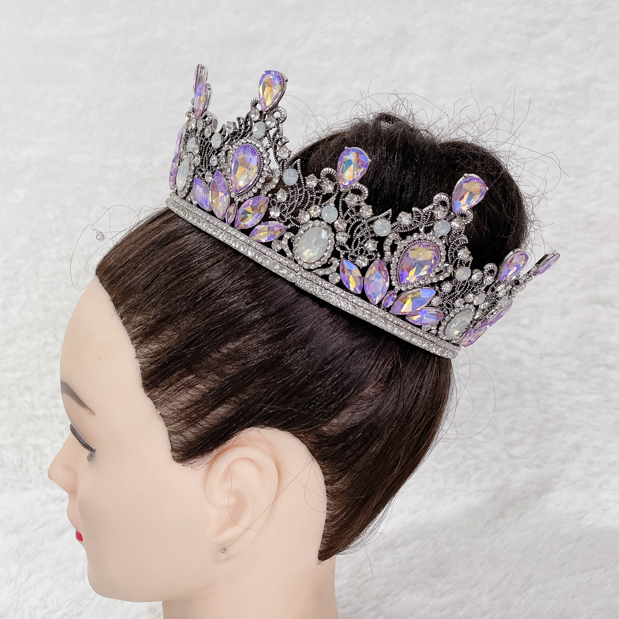 (พร้อมส่งจากไทย) มงกุฏ 110 สีม่วง มงกุฎเพชร มงกุฎประกวด สินค้าพร้อมส่ง ไม่ต้องรอนาน งานพรีเมี่ยม