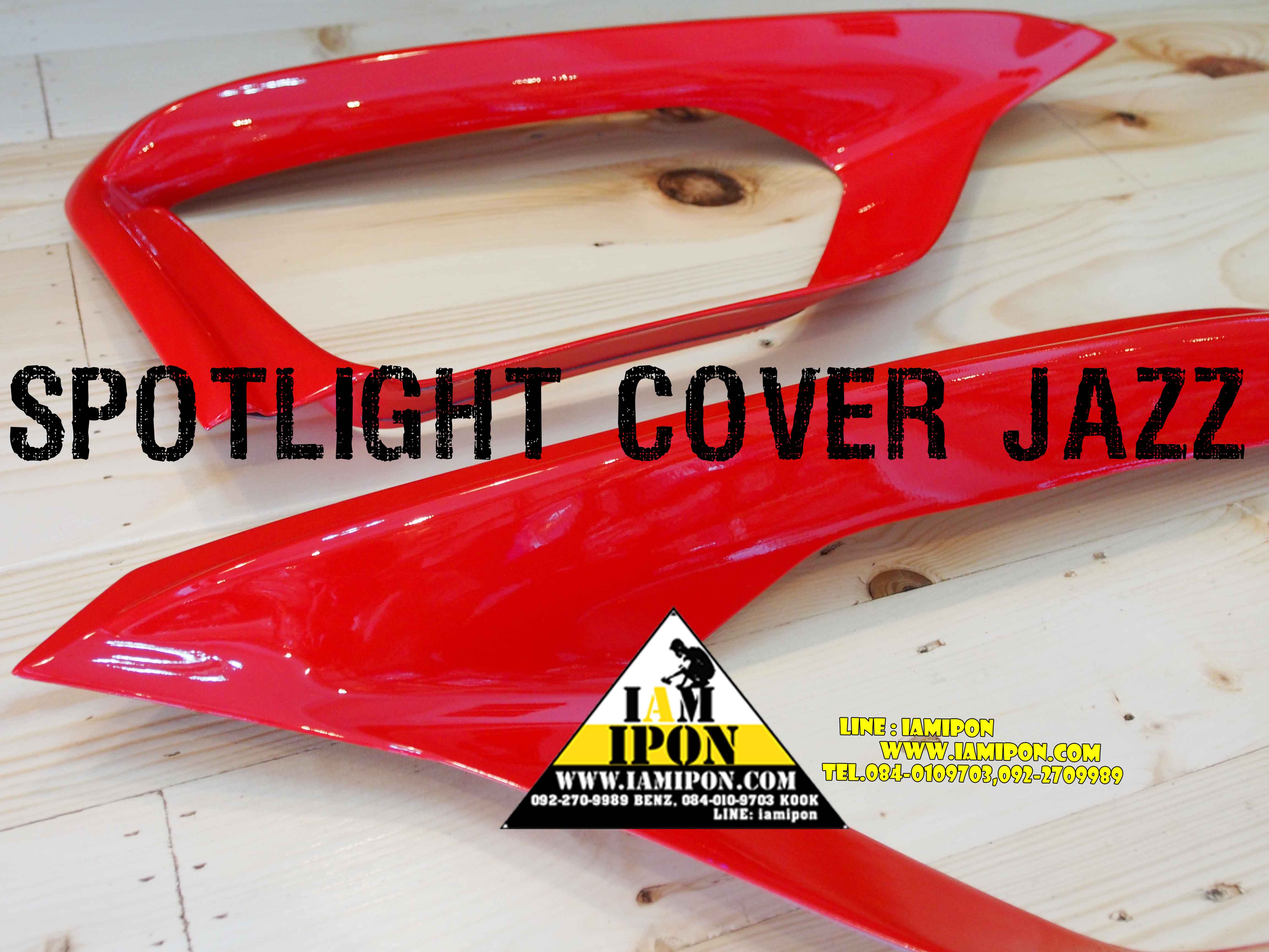 ครอบไฟสปอร์ตไลท์ ตัดหมอก Jazz2014 GK แดงเงา