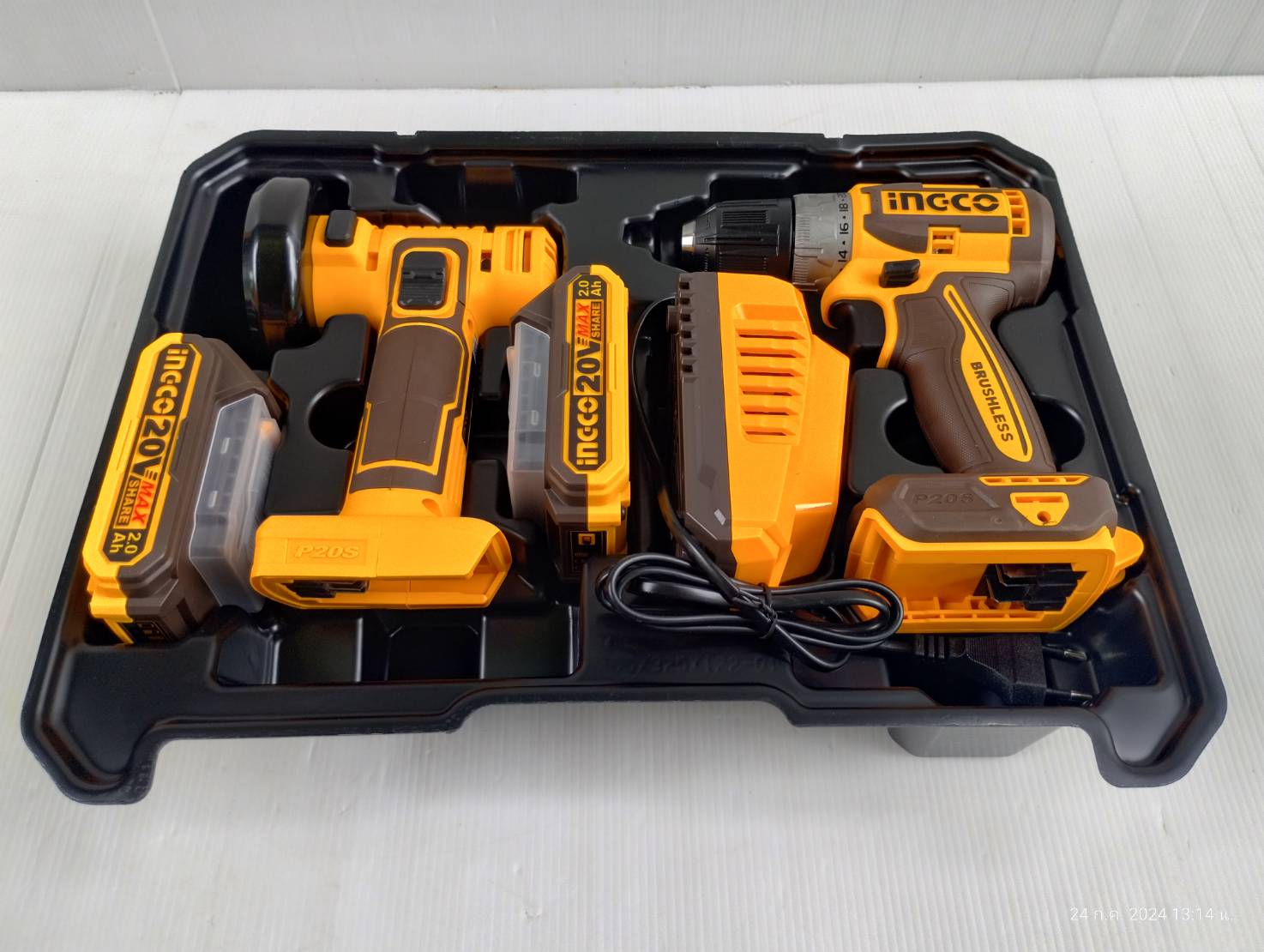 INGCO Combo Set เจียร์มินิ+สว่านไร้สาย CKLI20278