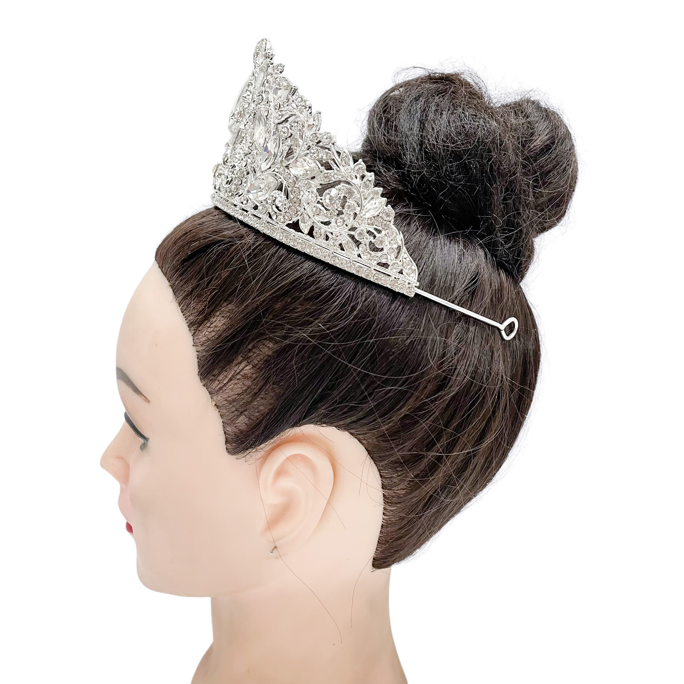 (พร้อมส่ง) เทียร่า 384 สีเงิน มงกุฎนางงาม มงกุฎเพชร งานพรีเมี่ยม สินค้าพร้อมส่งจากไทย