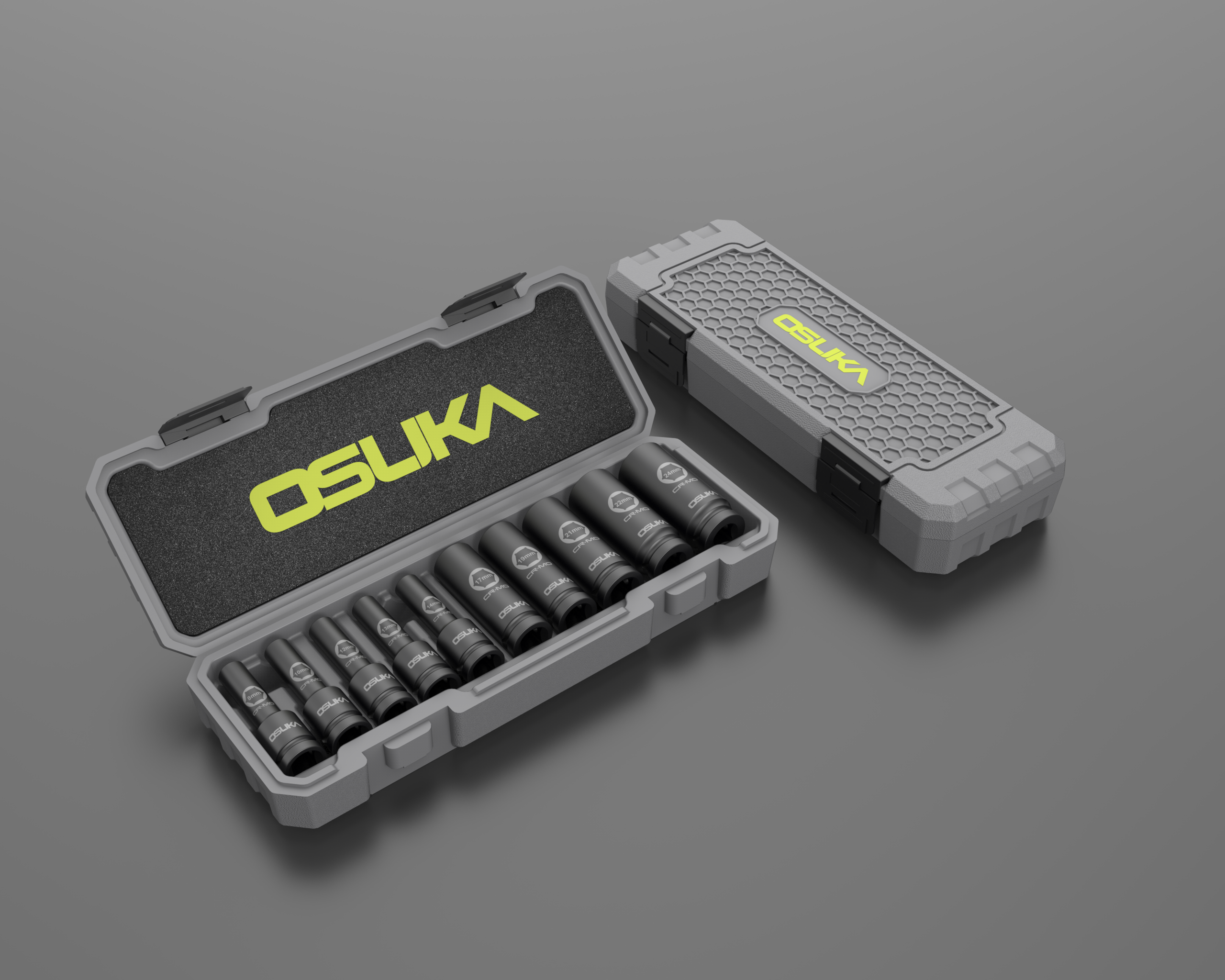 ชุดลูกบล็อกกระแทกยาว 1/2" 10ลูก/ชุด OSAF3211 OSUKA