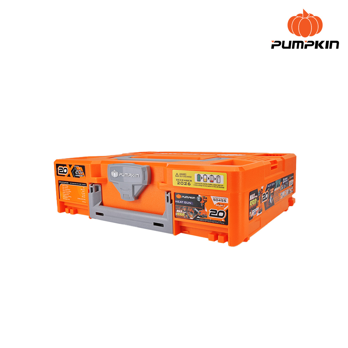 PUMPKIN เครื่องเป่าลมร้อนไร้สาย 20V ปรับได้ 2ระดับ รุ่น INF-255CHG-401K-X20 / 50455