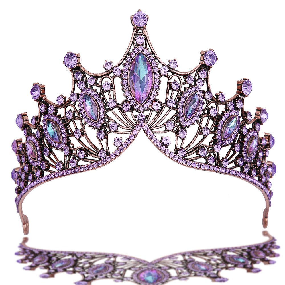 (พร้อมส่ง) เทียร่า 303 สีม่วง all new มงกุฎนางงาม งานสวย ปราณีต QCเพชรทุกเม็ด สินค้าพร้อมส่งจากไทย
