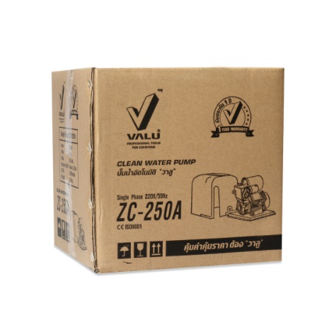 ปั๊มน้ำออโต 250W ZC-250A VALU (มีฝาครอบ)
