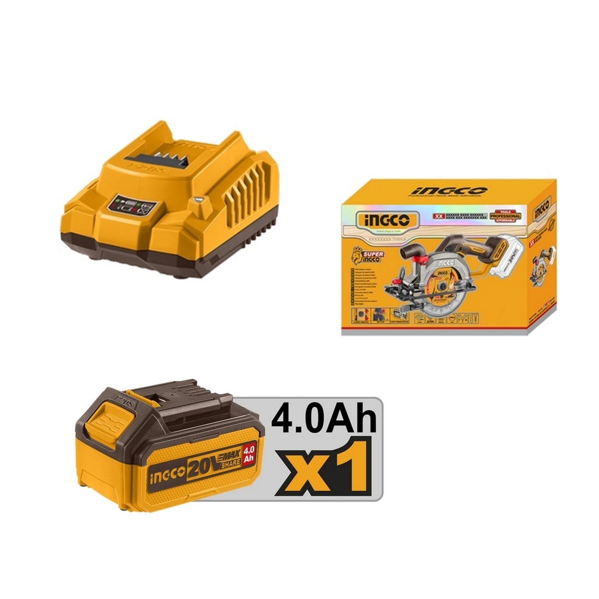 INGCO เลื่อยวงเดือนไร้สาย 20V 5 นิ้ว มอเตอร์ไร้แปรงถ่าน รุ่น CSLI14021