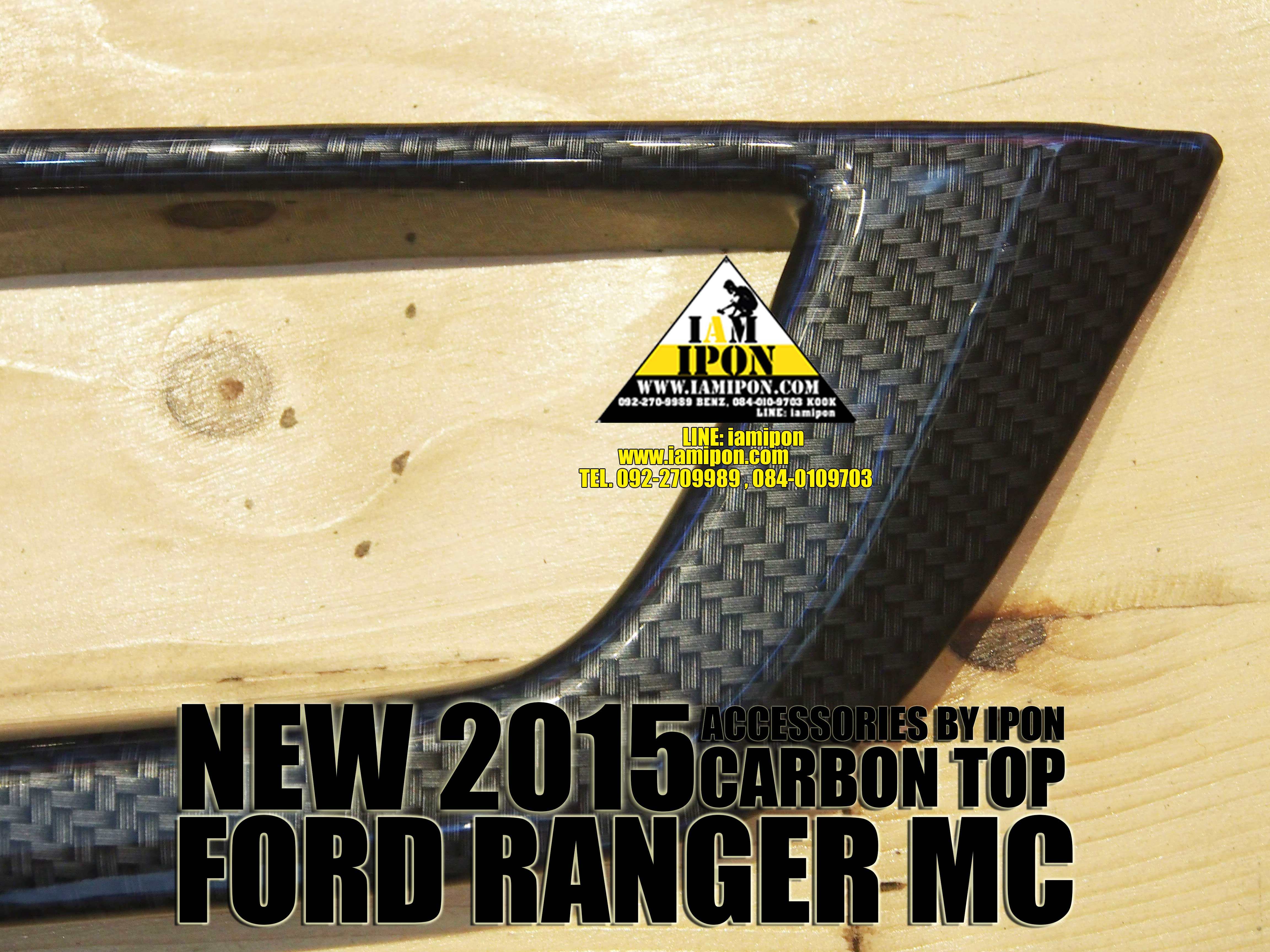 SPOTLIGHT COVER FORD RANGER WILDTRAK TOP MC CARBON ครอบสปอร์ตไลค์คาร์บอนฟอร์ดเรนเจอร์วายแทรกตัวท้อป MC