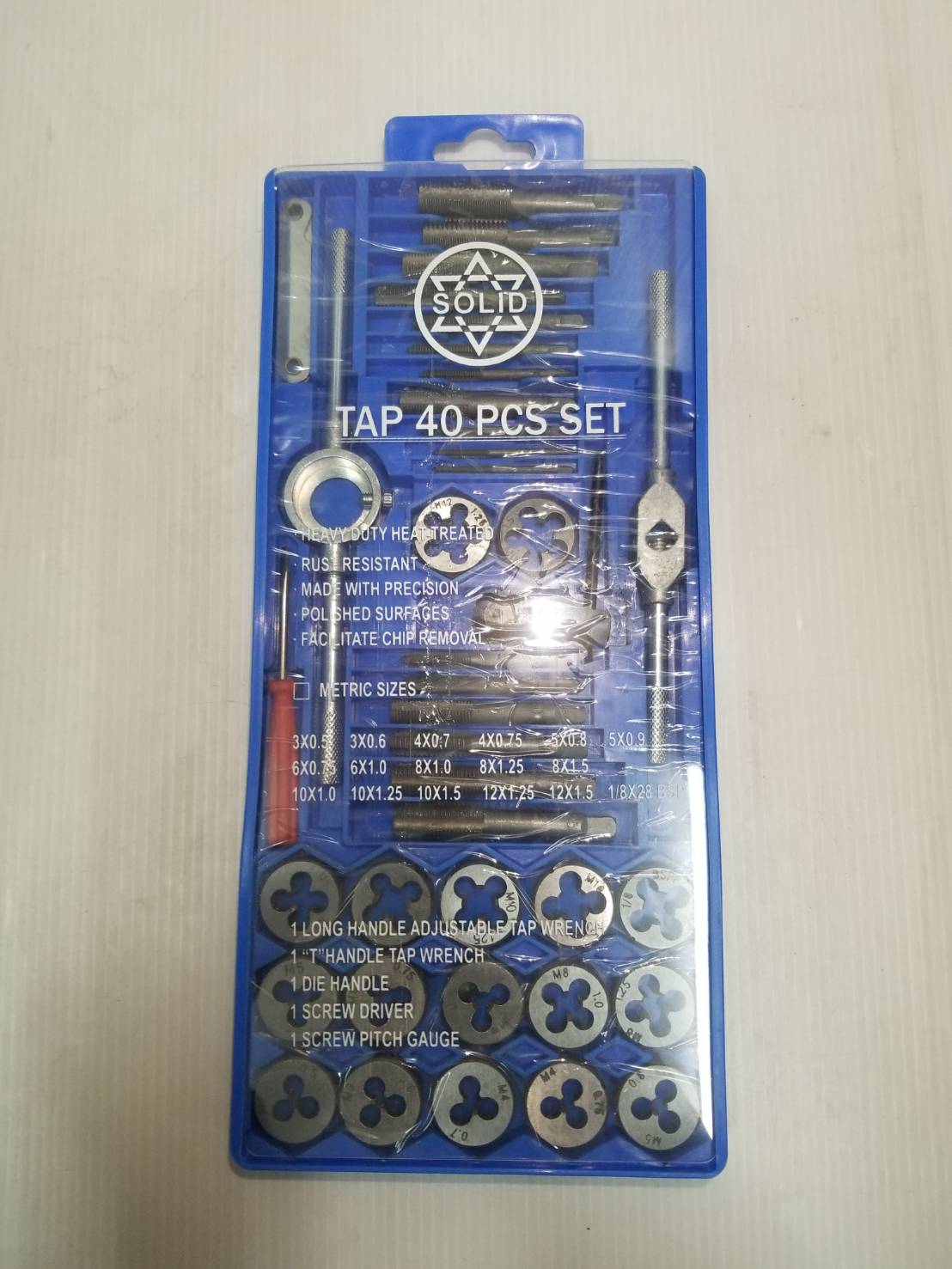 ชุดต๊าปเกลียว 40 ตัวชุด TAP40M SOLID (มิล)