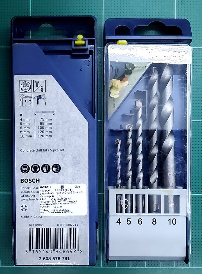 ชุดดอกสว่านเจาะปูนCLY2 5ดอก BOSCH 2608578781