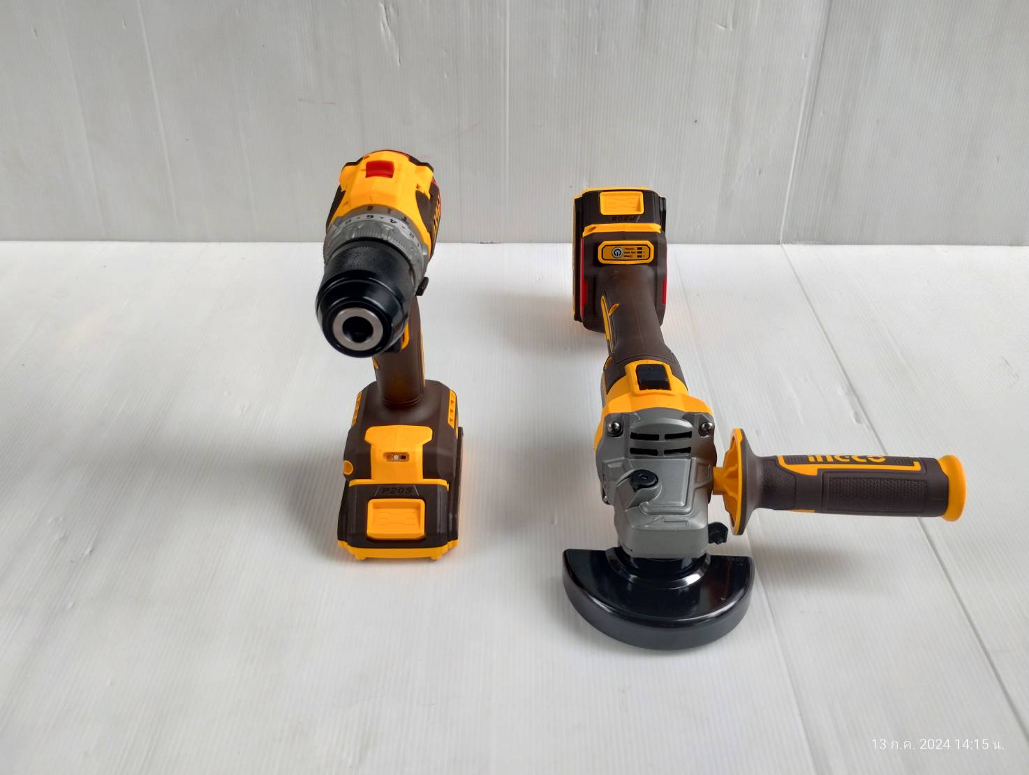 ชุดสว่านกระแทกไร้สาย+เครื่องเจียรแบตเตอรี่ 4นิ้ว รุ่น CKLI2027310 INGCO