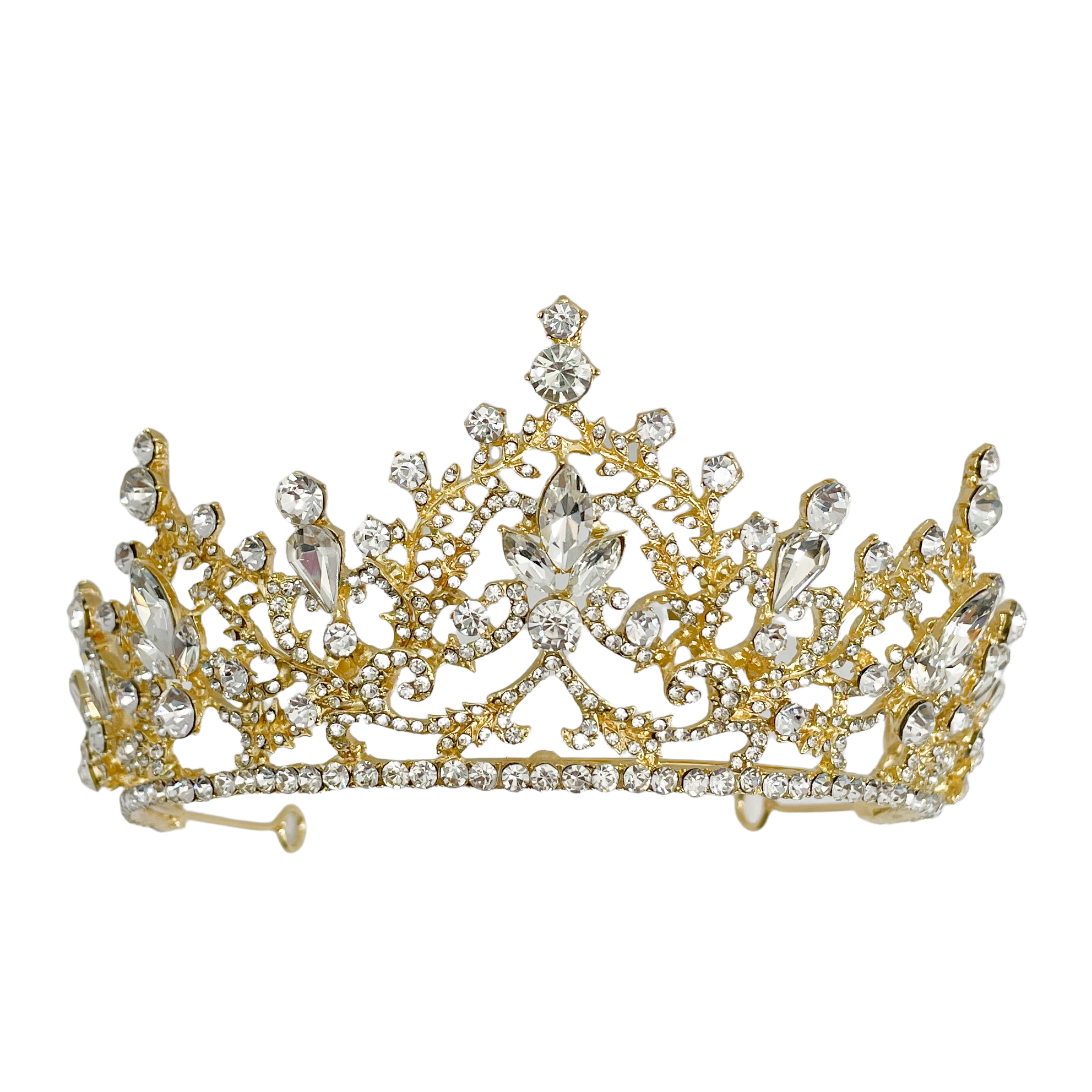 (พร้อมส่ง) เทียร่า 348 สีทอง งานสวย ปราณีต QCเพชรทุกเม็ด สินค้าพร้อมส่งจากไทย