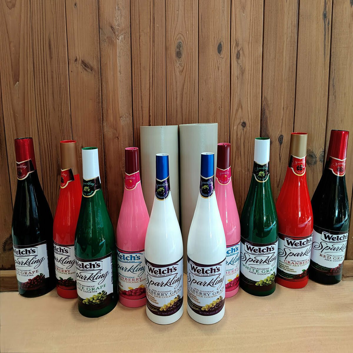 แชมเปญทวีคูณ 10 ขวด Rainbow Champagne Bottles