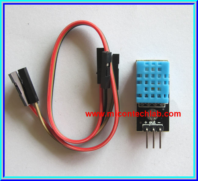 1x เซ็นเซอร์วัดอุณหภูมิ ความชื้น DHT11 (Temperature humidity sensor)