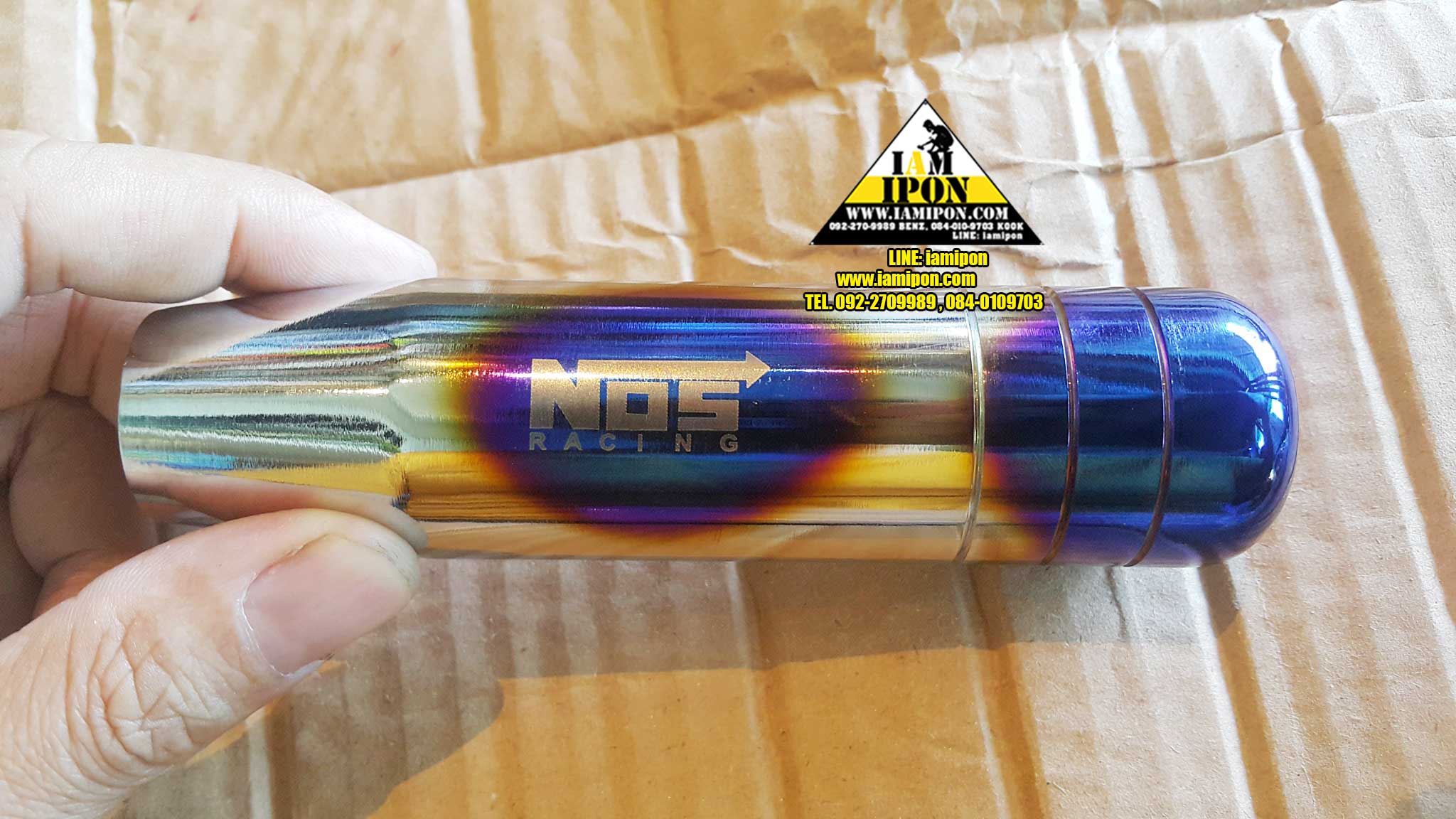 หัวเกียร์ยาว ไทเทเนียม ลาย Nos