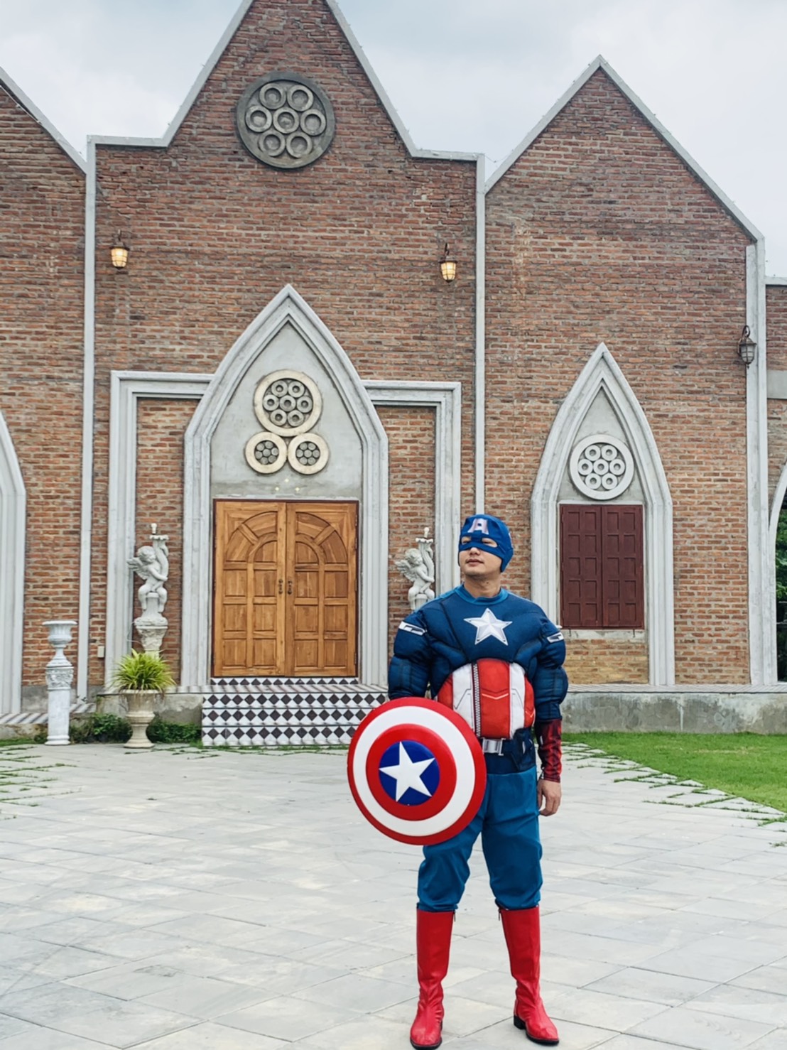 ชุดกัปตันอเมริกา แบบกล้าม2