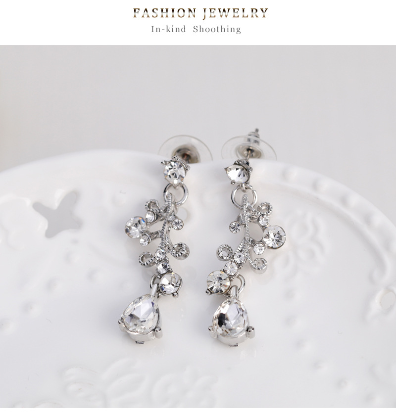 (พร้อมส่ง) สร้อยคอเพชร+ต่างหู 167 (หนีบ)