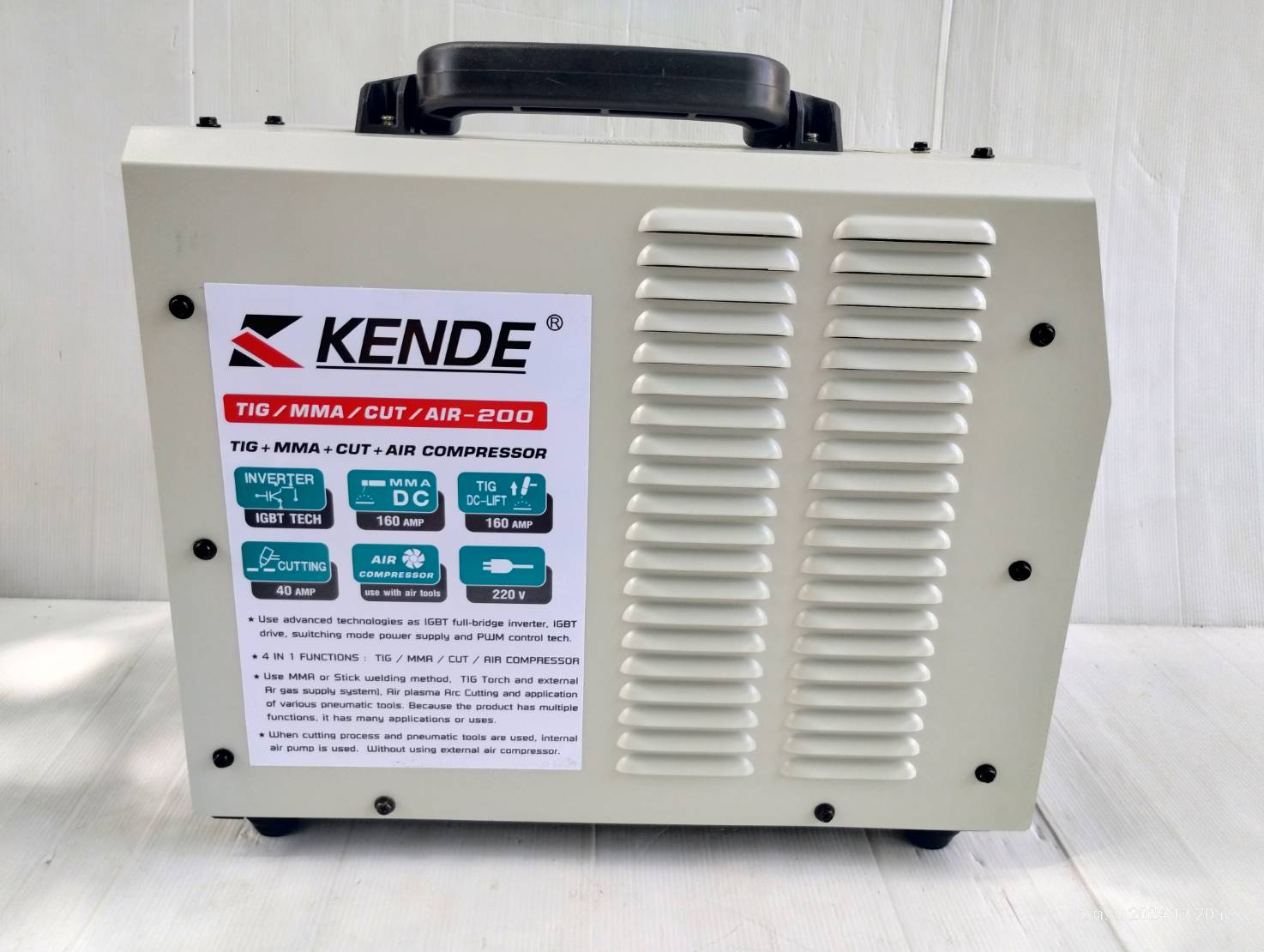 ตู้เชื่อม4ระบบ KD-TIG-MMA-CUT-AIR-200 KENDE
