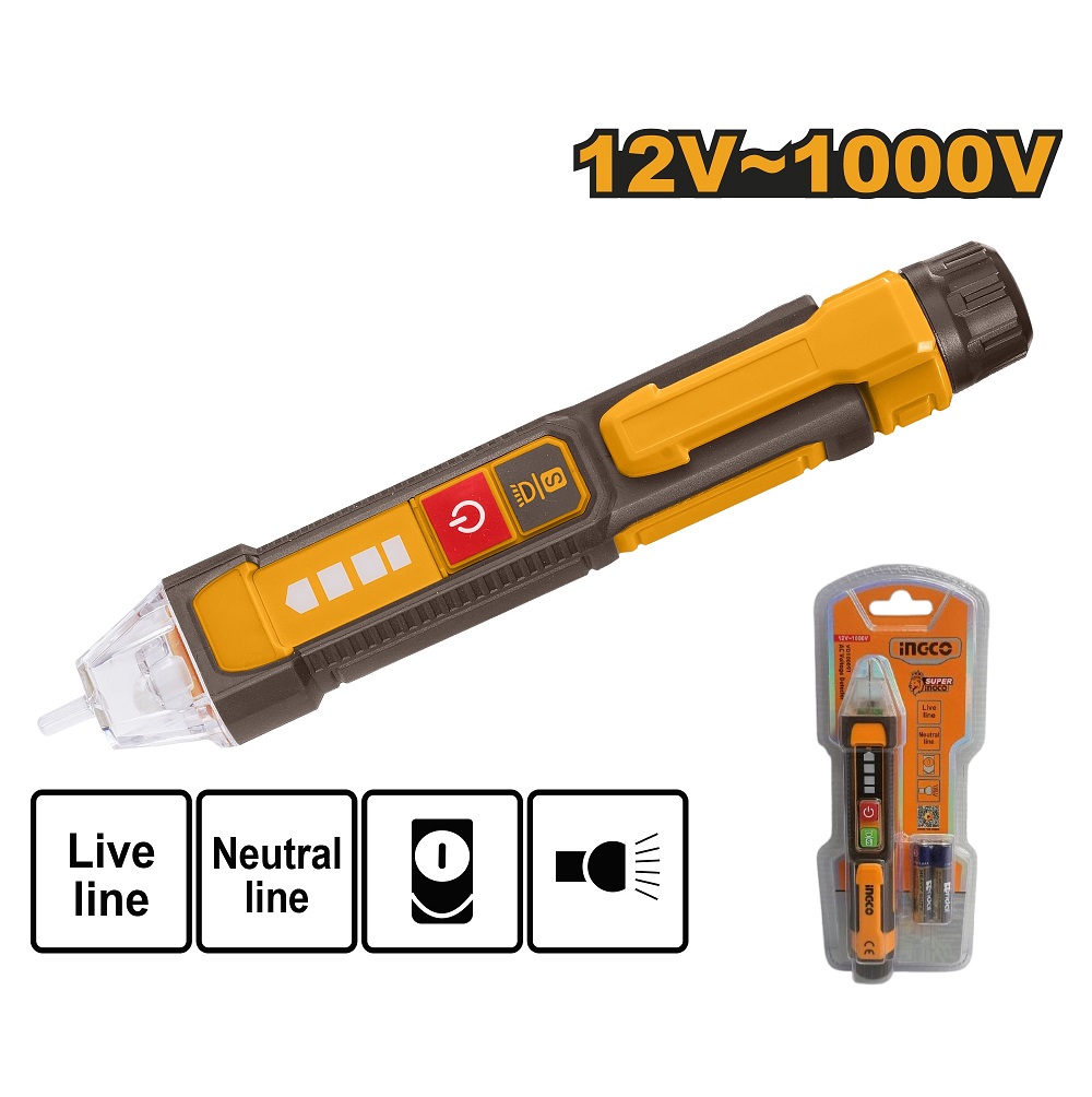 INGCO ปากกาวัดไฟ แบบไม่สัมผัส (12V -1000V) รุ่น VD100091 (AC Voltage Detector)