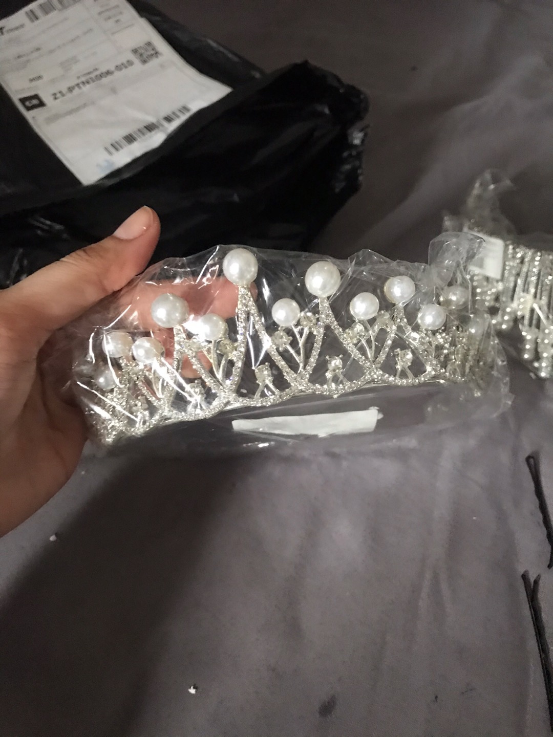 (พร้อมส่ง) เทียร่า 133-สีเงิน มงกุฎเจ้าสาว มงกุฎเจ้าหญิง งานสวย ปราณีต QCเพชรทุกเม็ด สินค้าพร้อมส่งจากไทย