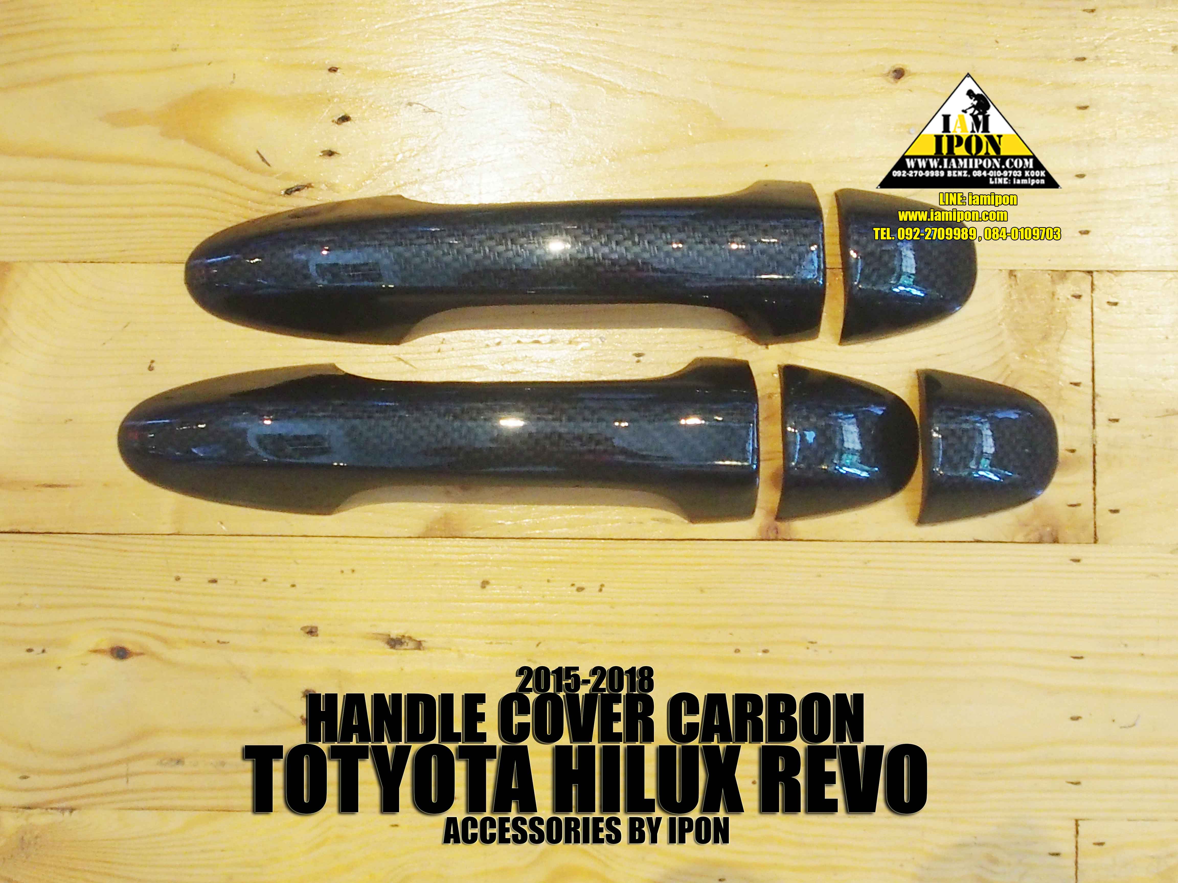 HANDLE COVER TOYOTA HILUX REVO SPACE CAB CARBON ครอบมือจับคาร์บอนโตโยต้าไฮลัคซ์รีโว่แค็บ