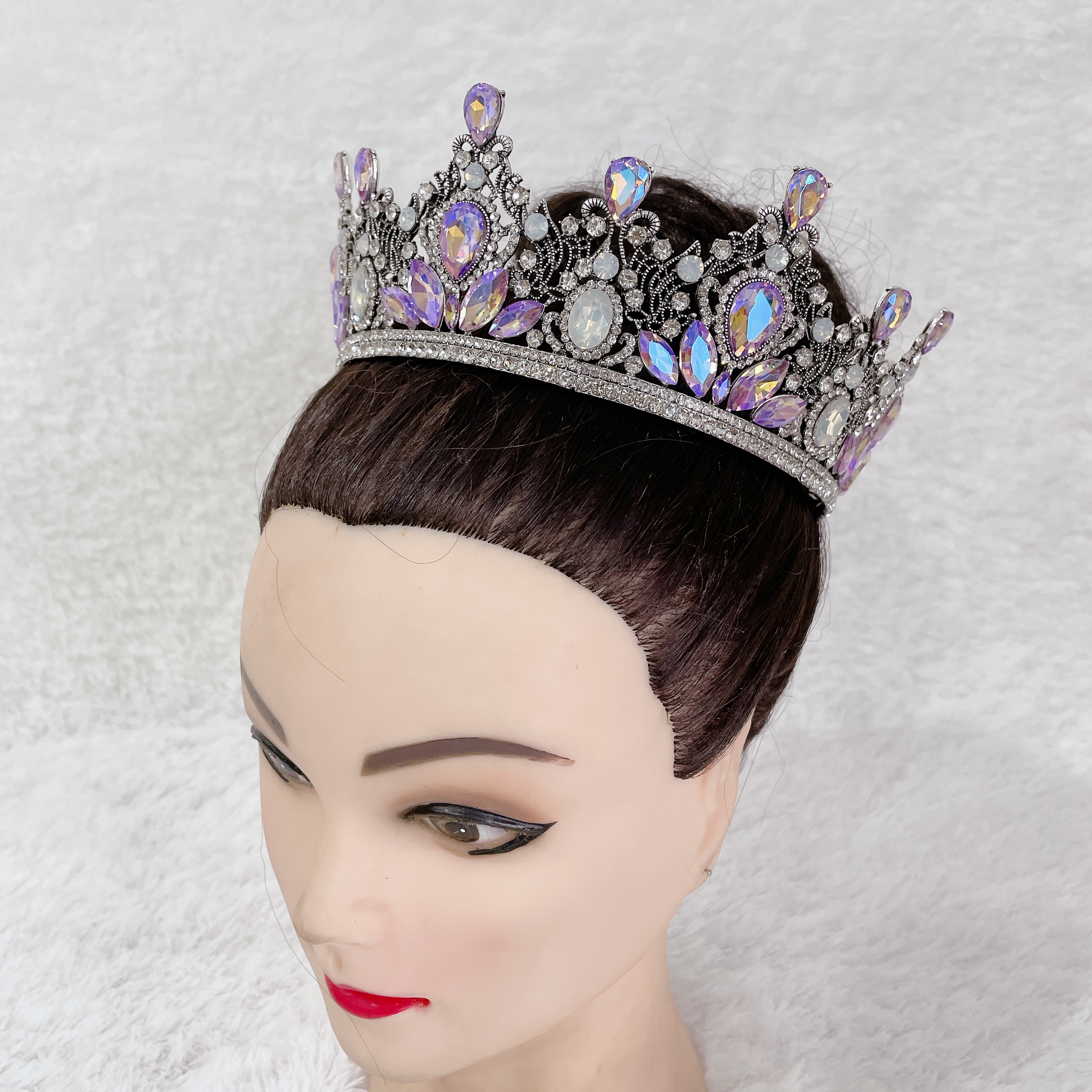 (พร้อมส่งจากไทย) มงกุฏ 110 สีม่วง มงกุฎเพชร มงกุฎประกวด สินค้าพร้อมส่ง ไม่ต้องรอนาน งานพรีเมี่ยม