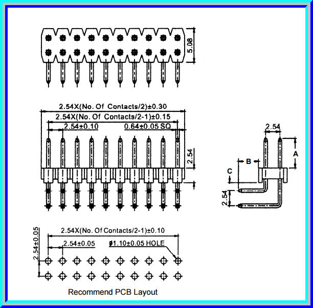 1x Male Pin Header 2x40 Pins Male Angle Type Pitch 2.54mm