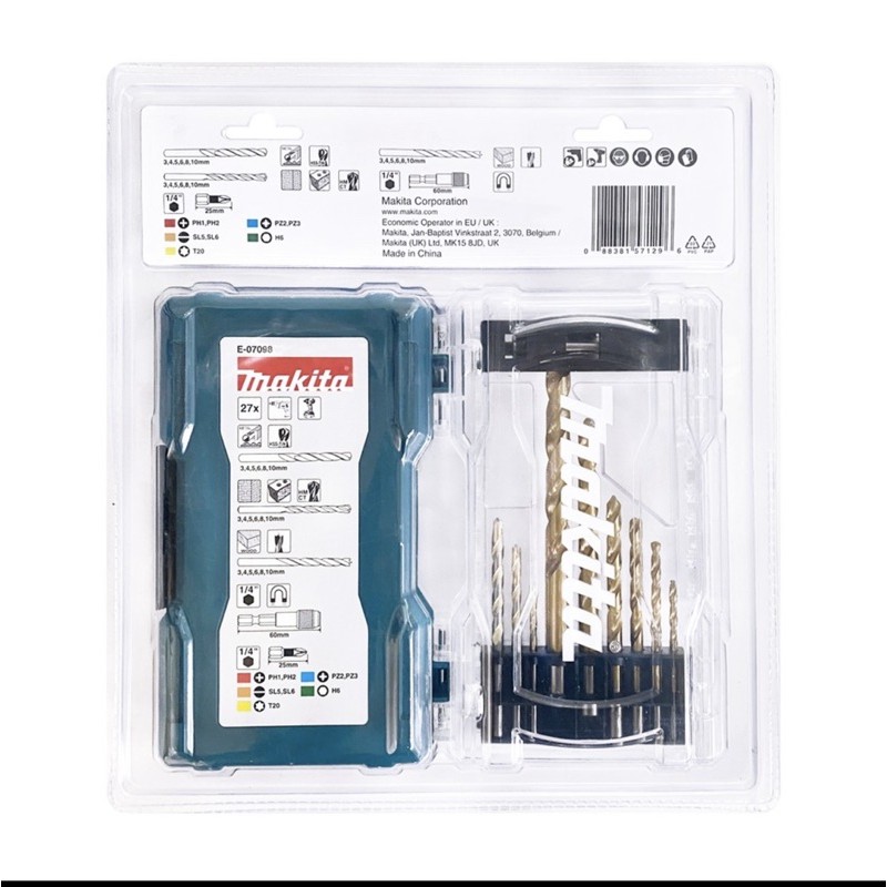 ชุดไขควง27ชิ้น พร้อมเคสใส MAKITA E-07098