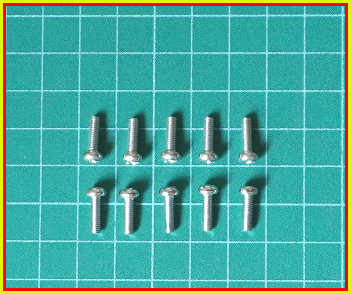 10x สกรูหัวกลม M3 ยาว 12 มม. (M3* 12mm Screws)