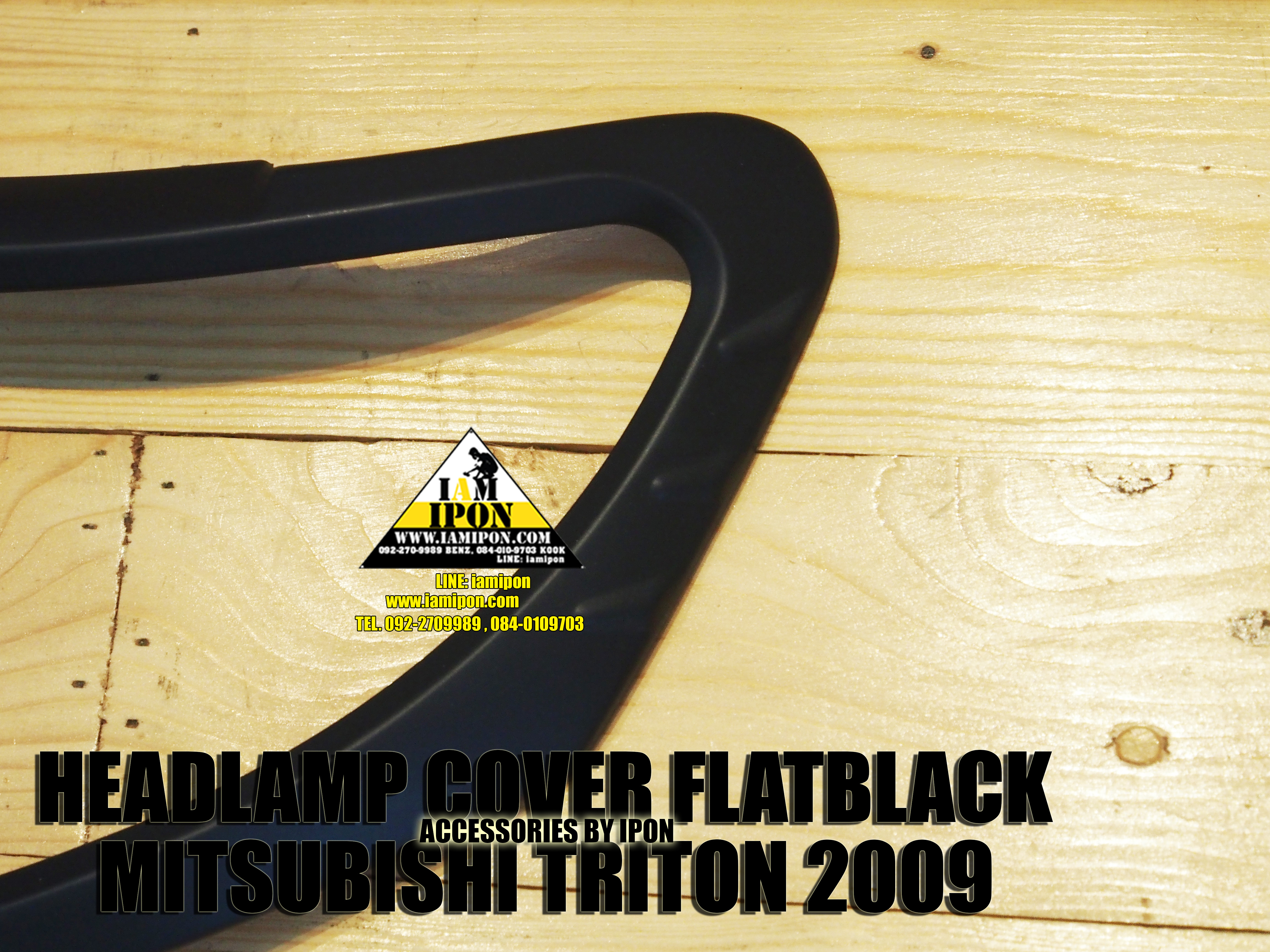 HEADLAMP COVER MITSUBISHI TRITON 2009-2011 FLATBLACK ครอบไฟหน้าดำด้านมิสซูบิชิไทรทัน 2009-2011