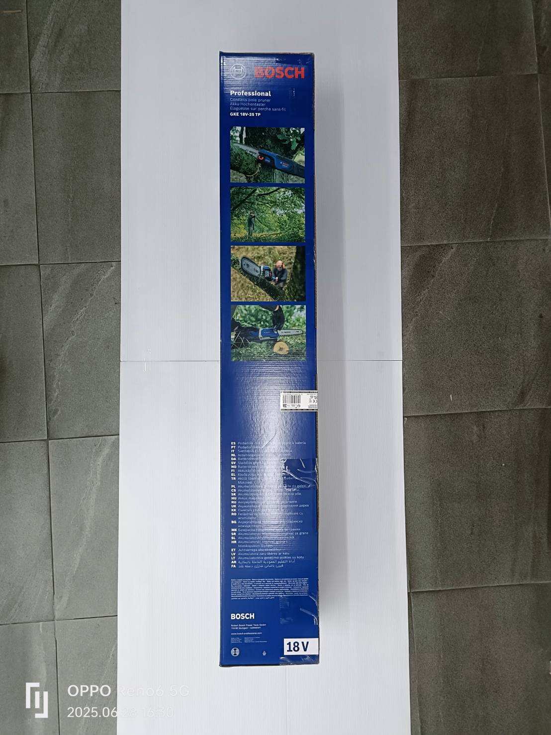 เลื่อยโซ่10"ด้ามยาว GKE18V-25TP BOSCH SOLO