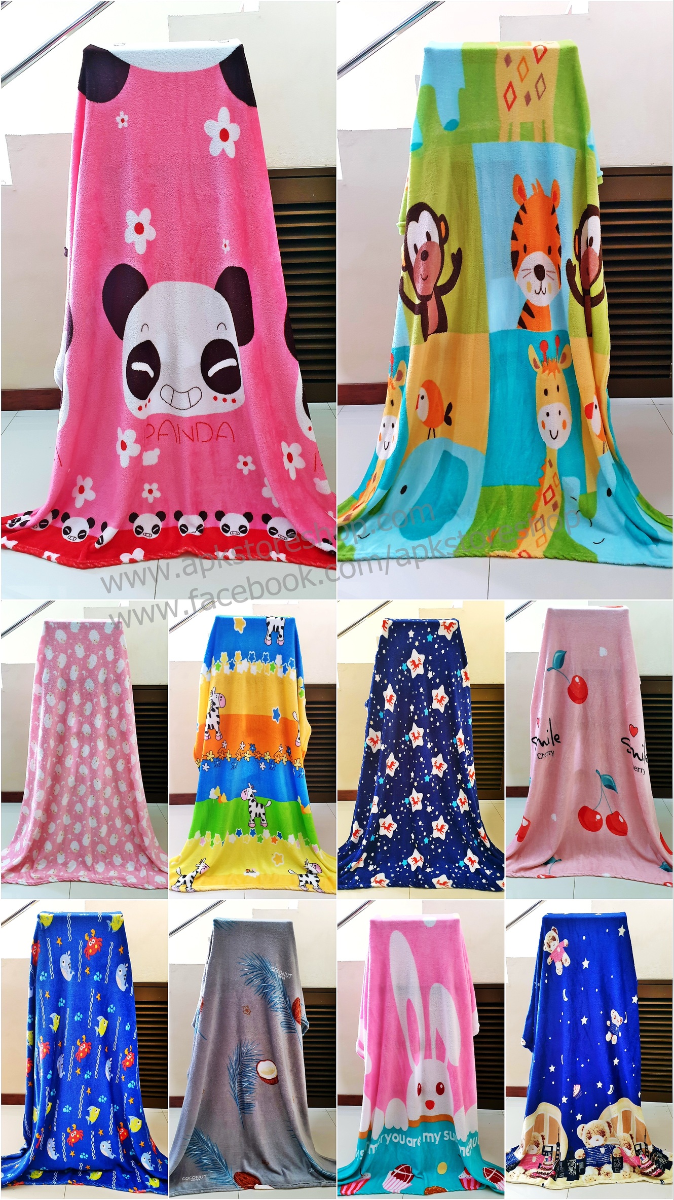 ขายส่ง ผ้าห่มนาโน แบบบาง #APK57-ลายการ์ตูน ส่ง 57 บาท