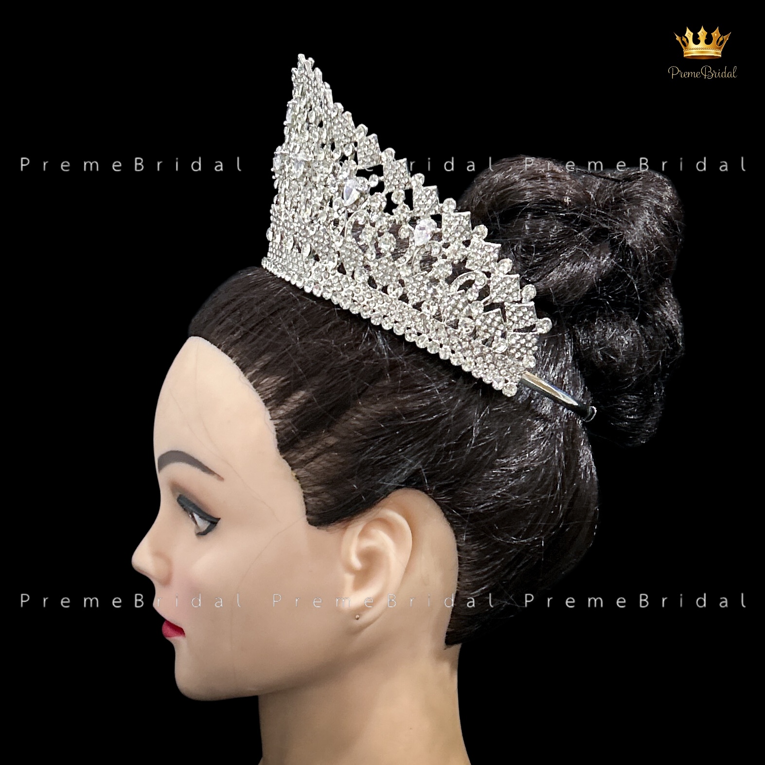 (พร้อมส่งจากไทย) มงกุฏ 140 ขนาดใหญ่ไซส์นางงาม งานสวย งานโลหะฐานกลมปรับขนาดได้ ส่งด่วน ส่งจาก จ.อุบลราชธานี