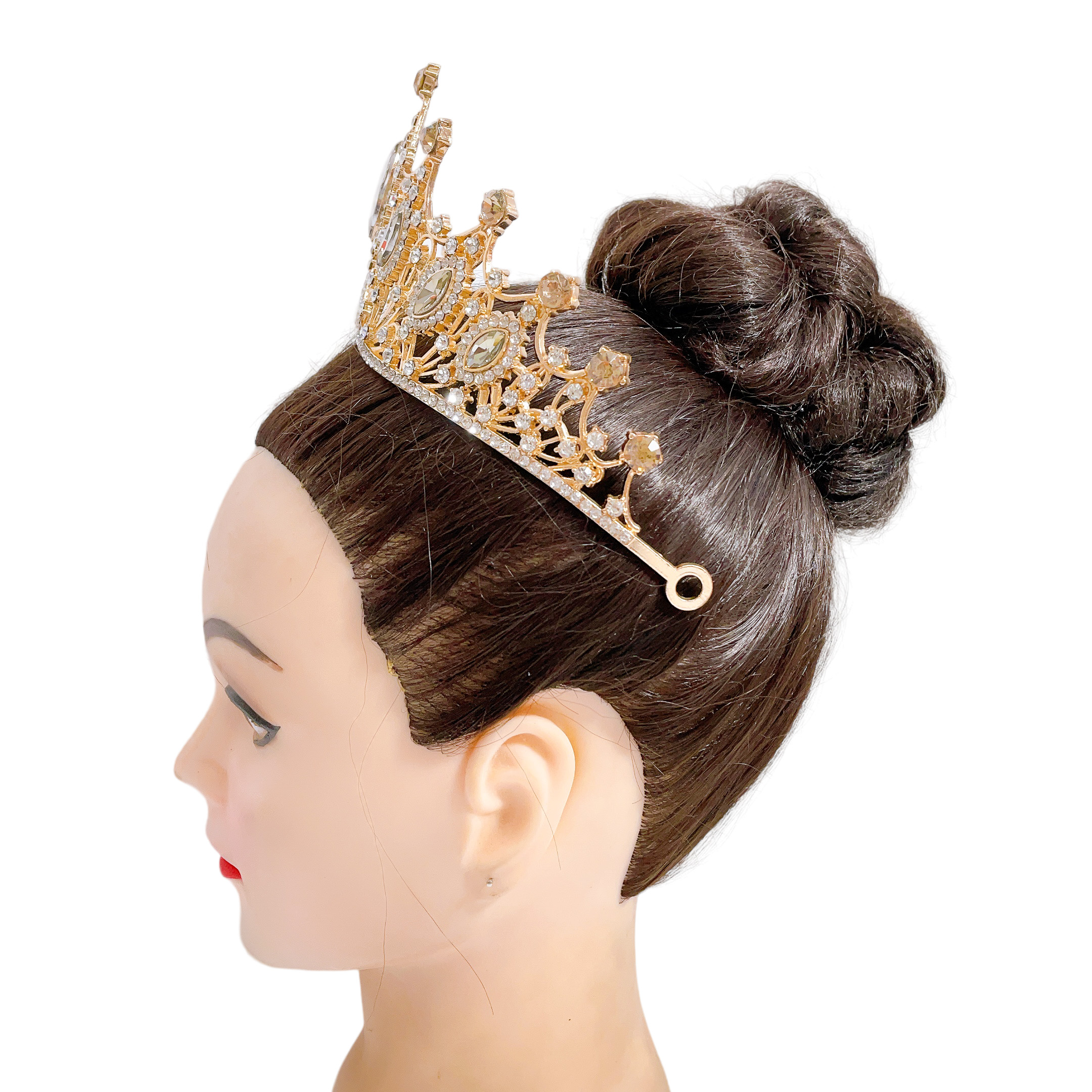 (พร้อมส่ง) เทียร่า 303 สีทอง-เหลือง มงกุฎนางงาม งานสวย ปราณีต QCเพชรทุกเม็ด สินค้าพร้อมส่งจากไทย