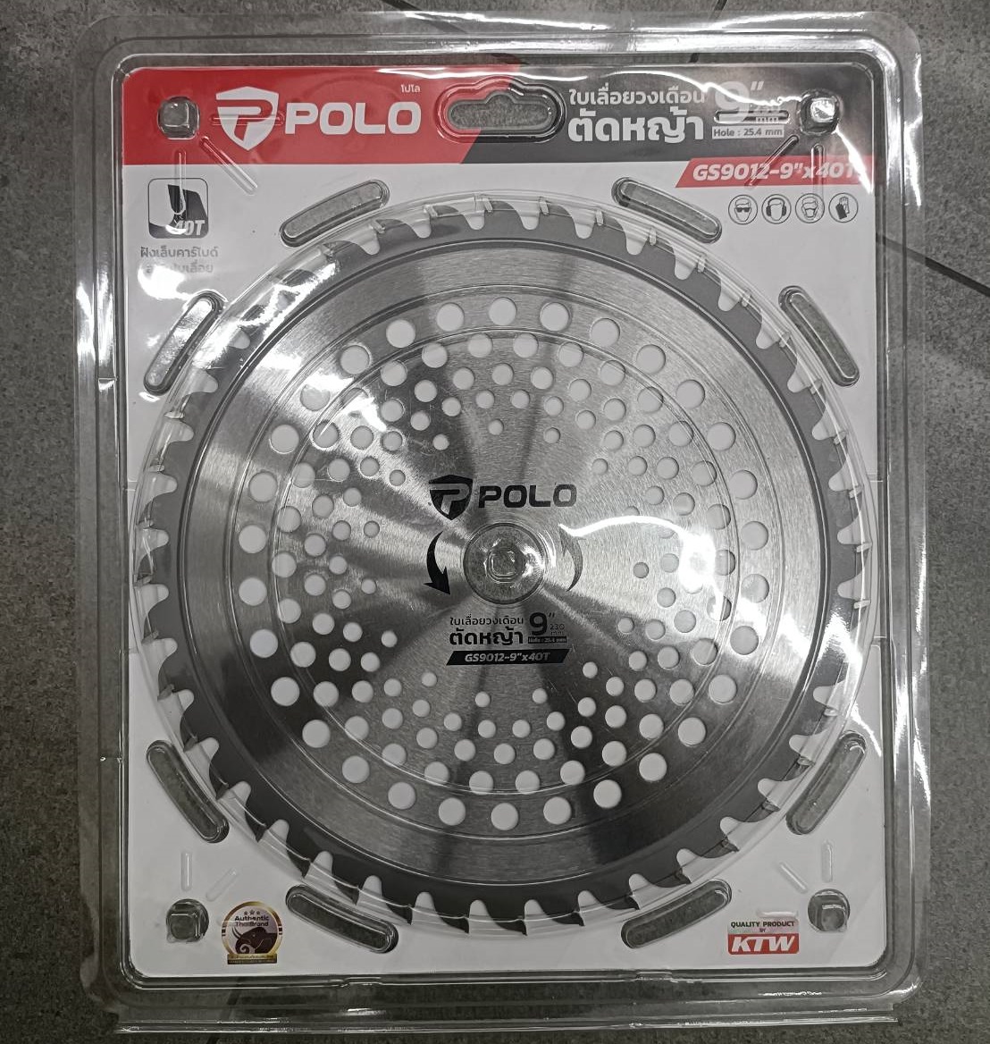 POLO ใบเลื่อยตัดหญ้า ขนาด 9 นิ้ว / 40T GS9012 รุ่น P525-0010