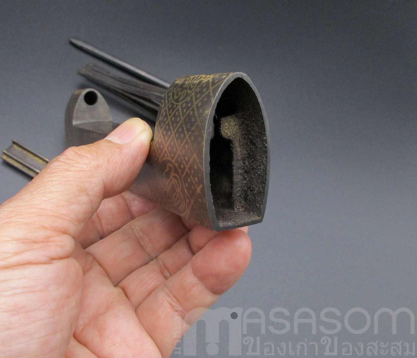 กุญแจจีนทองเหลืองโบราณ