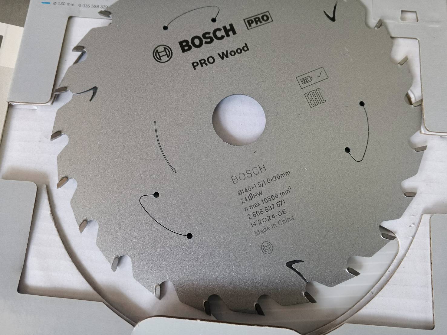 ใบเลื่อยวงเดือนไม้ PRO WOOD 5.5"x24T BOSCH 2608837671