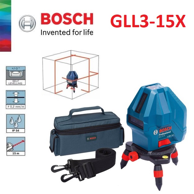 เลเซอร์ระดับ3เส้น แสงแดง GLL3-15X BOSCH