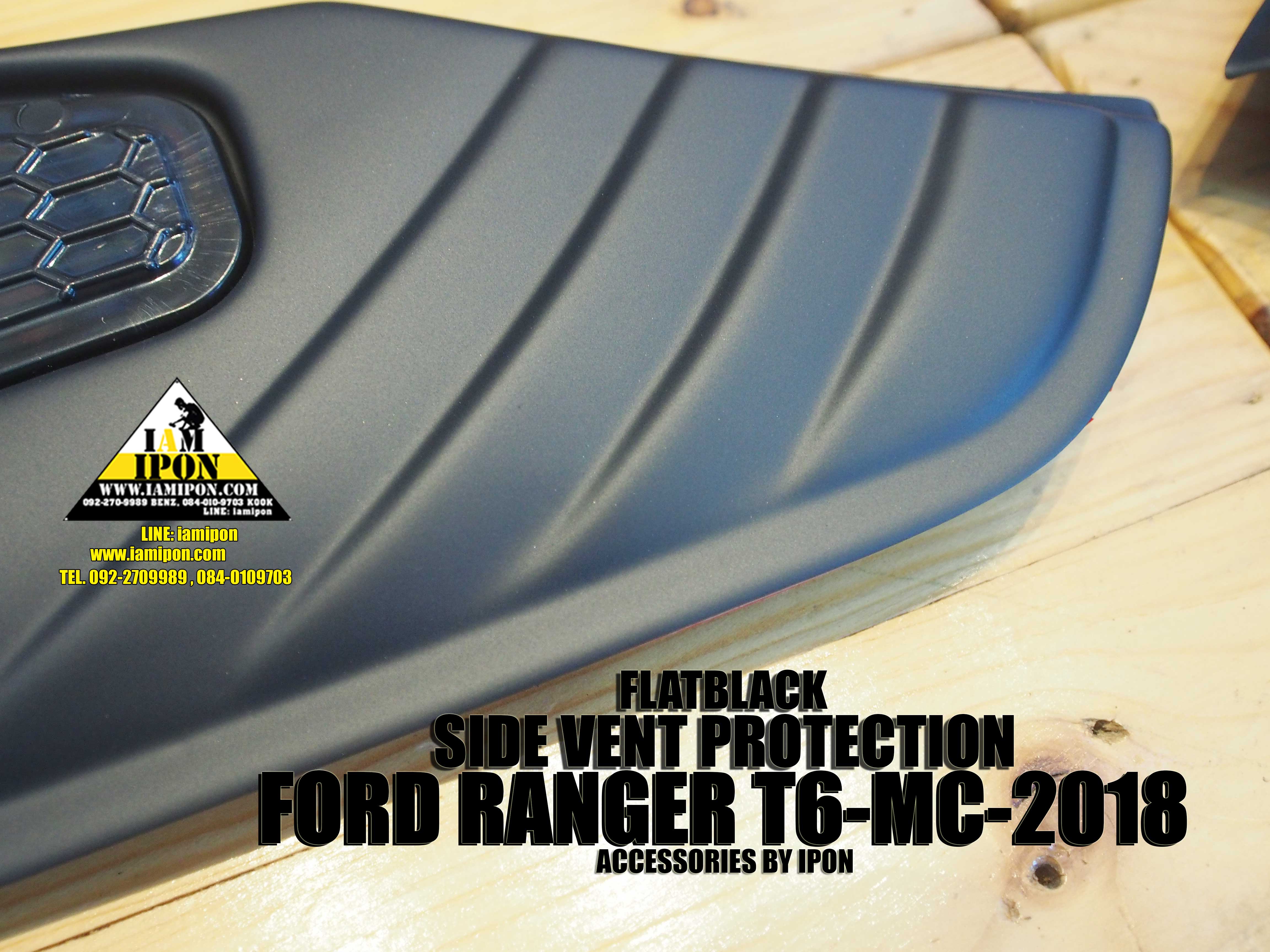 SIDE VENT PROTECTION FORDRANGER T6-MC-2018 FLATBLACK ชุดเสริมแก้มข้างดำด้าน ฟอร์ดเรนเจอร์ T6-MC-2018