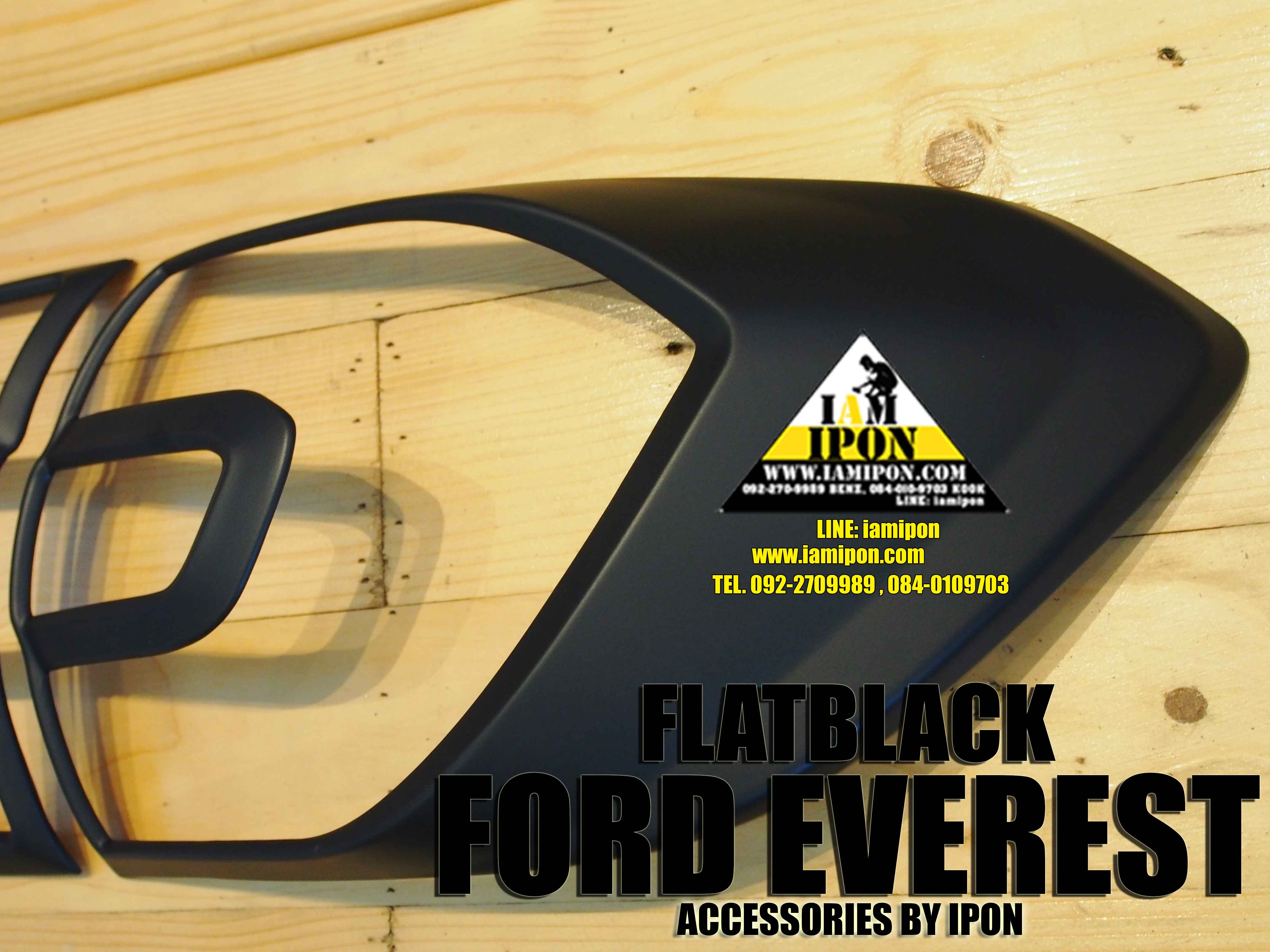 TRAILLAMP COVER FORD EVEREST FLATBLACK ครอบไฟท้ายดำด้านฟอร์ดเอเวอเรส