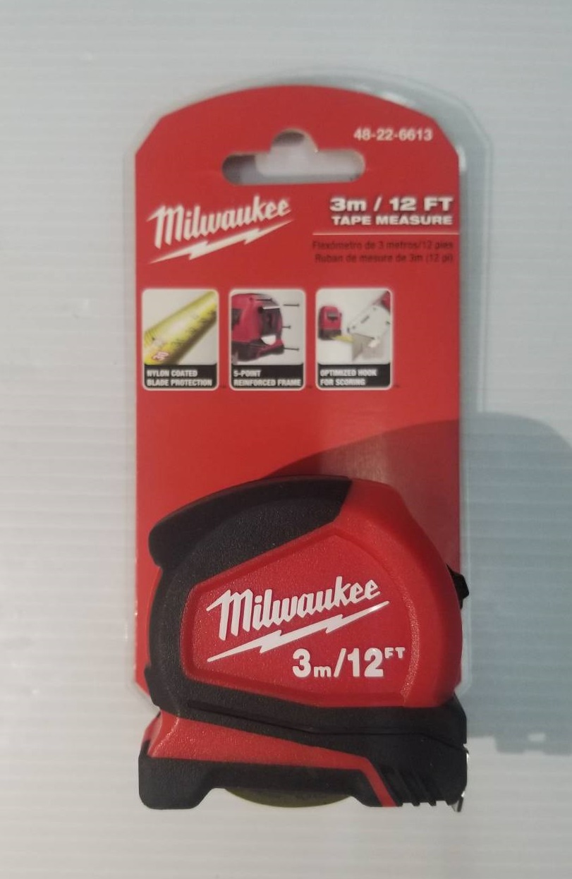 ตลับเมตร COMPACT 48-22-6613 3M /12ft Milwaukee