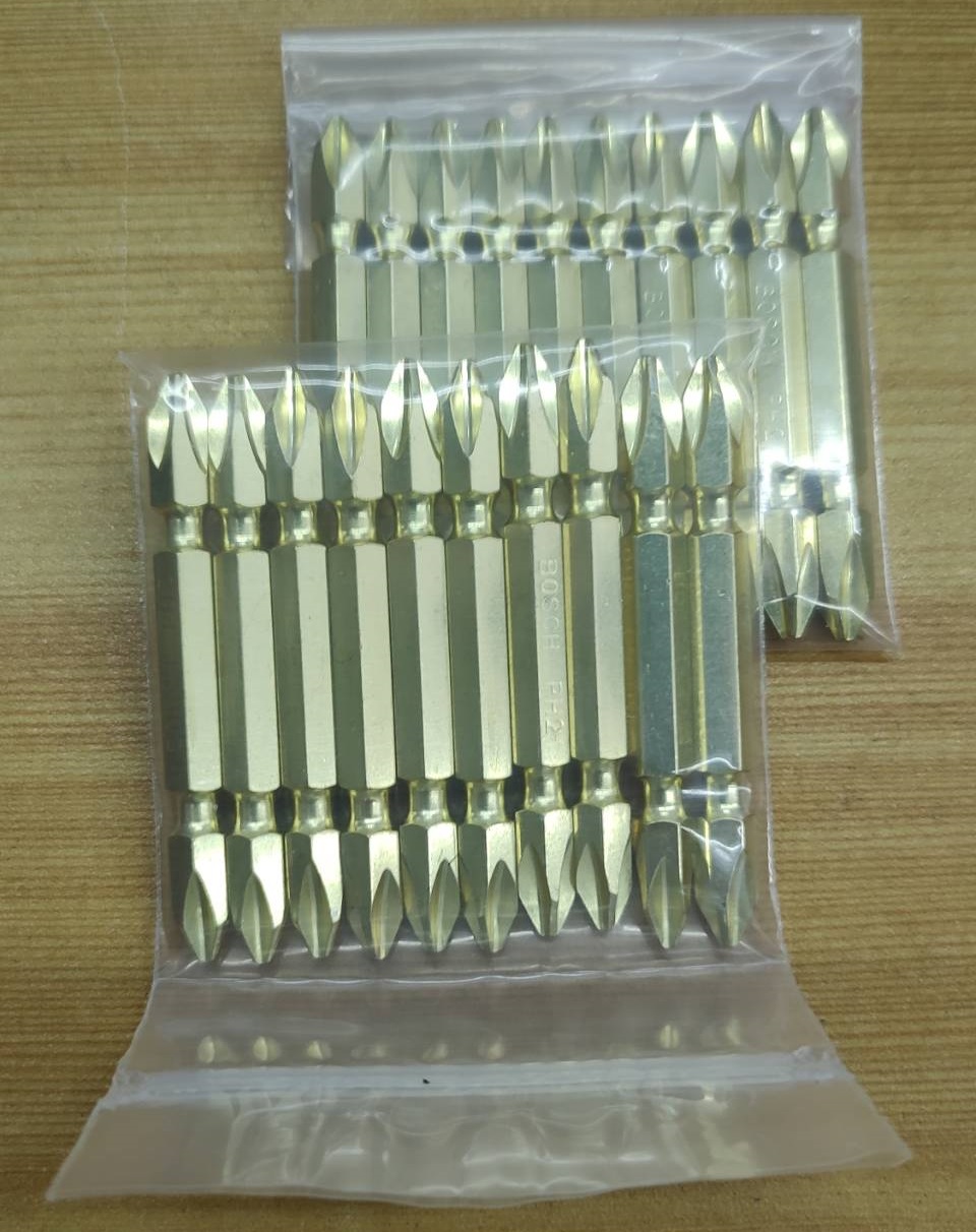 ดอกไขควงPH2x65 สีทอง BOSCH 2608522372 กล่อง 100 ดอก