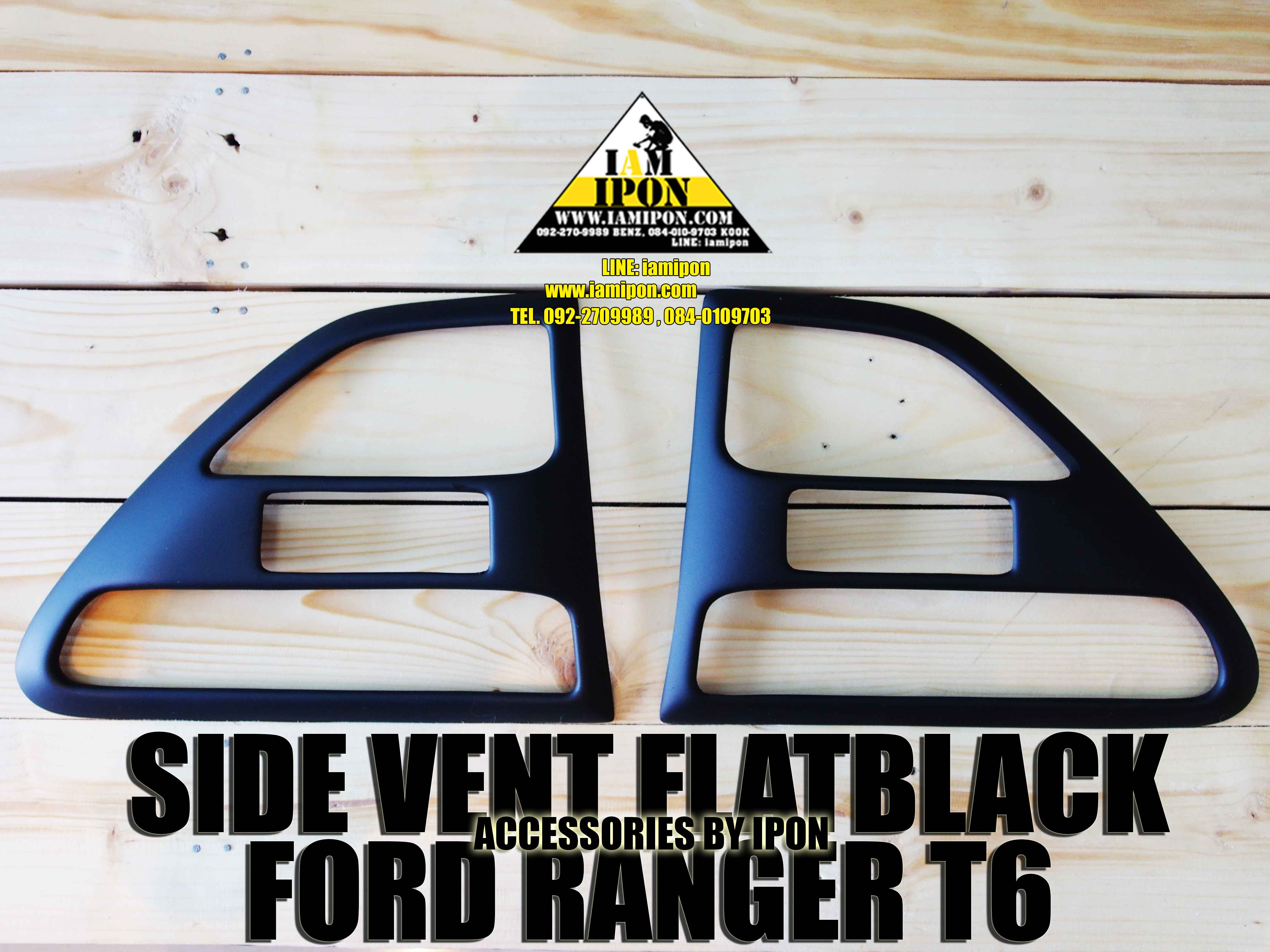 SIDE VENT FLATBLACK FORD RANGER T6 ครอบแก้มดำด้าน ฟอร์ดเรนเจอร์ T6