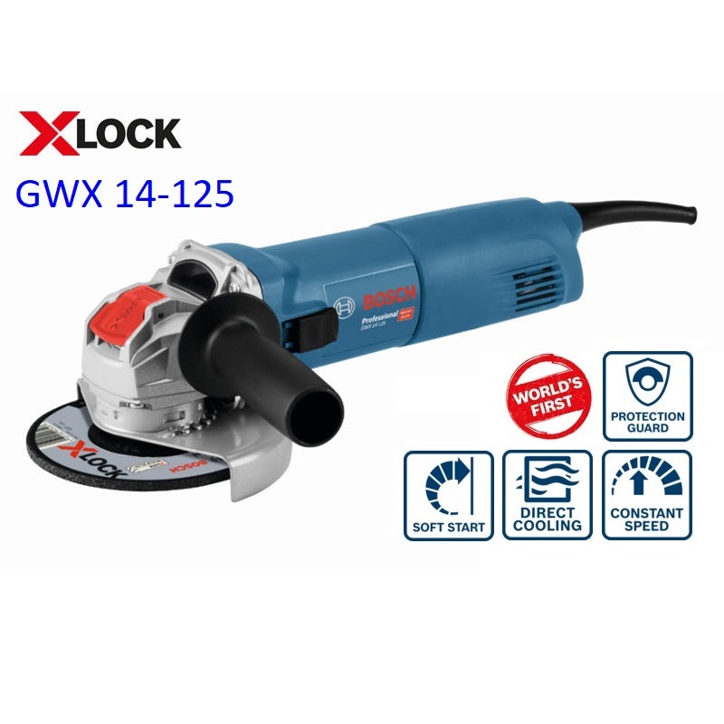หินเจียร5" GWX14-125 BOSCH X-LOCK 06017B7000