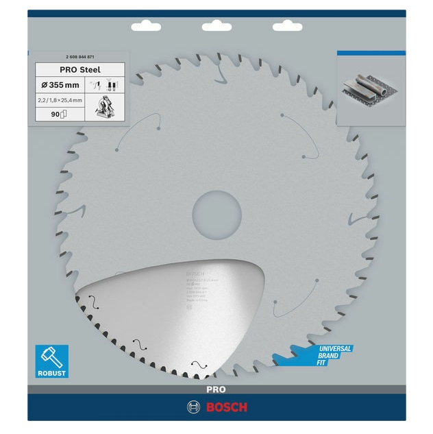 ใบเลื่อยวงเดือนตัดเหล็ก Pro Steel 14"x90T BOSCH 2608844871